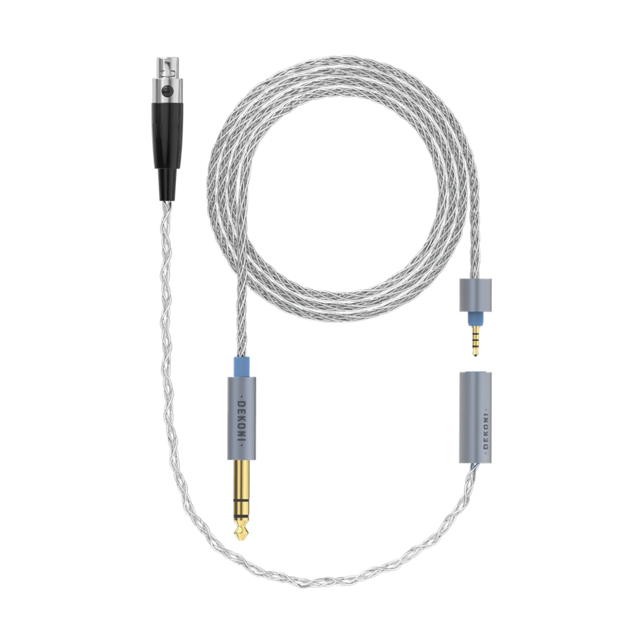 Dekoni Audio Ensemble 1/4" 64" Braided Cable with Single 3pin XLR Headphone Connector