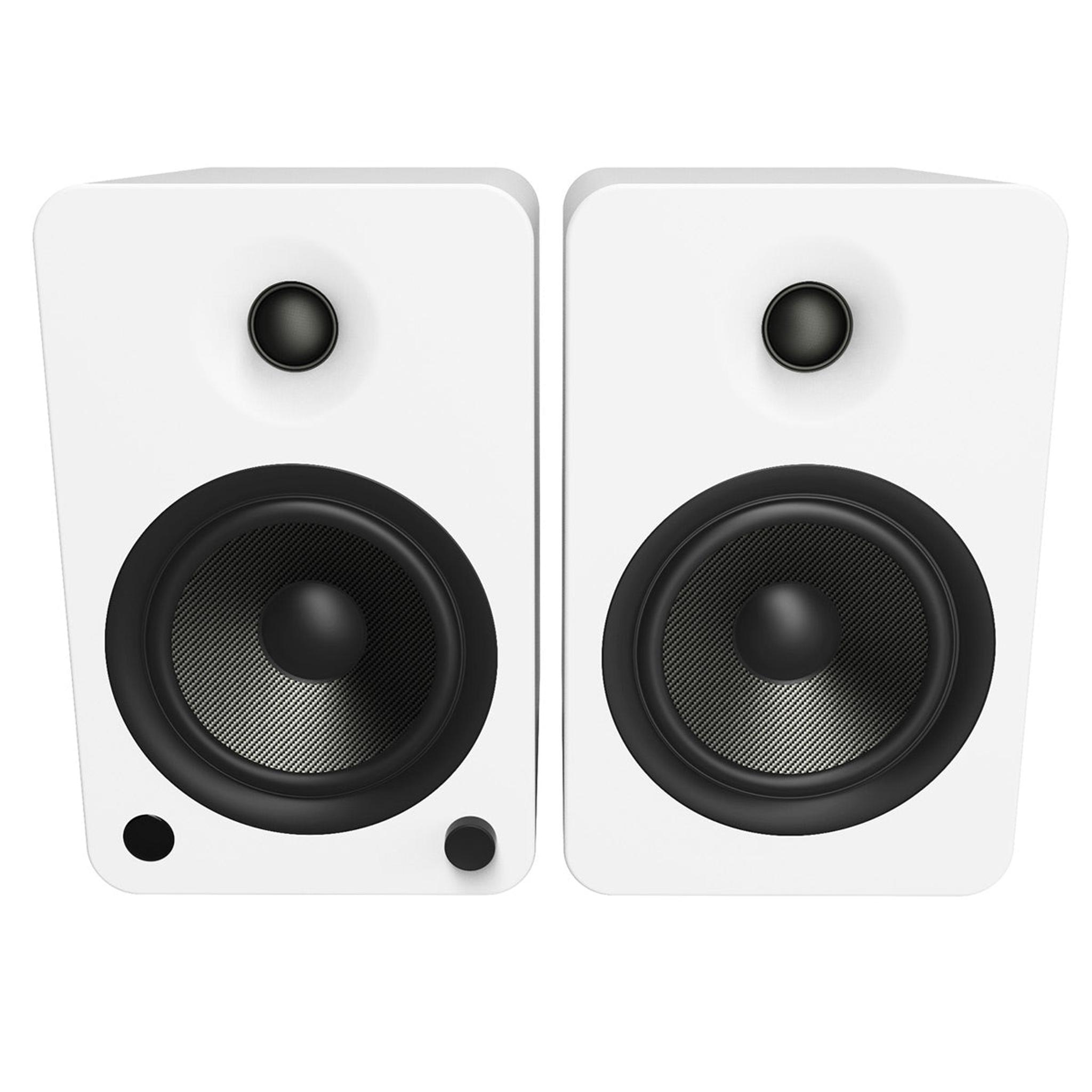 Kanto YU6 Powered Bookshelf Speakers (Matte White) with SE6 Elevated Desktop Speaker Stands (White) thumbnail 4