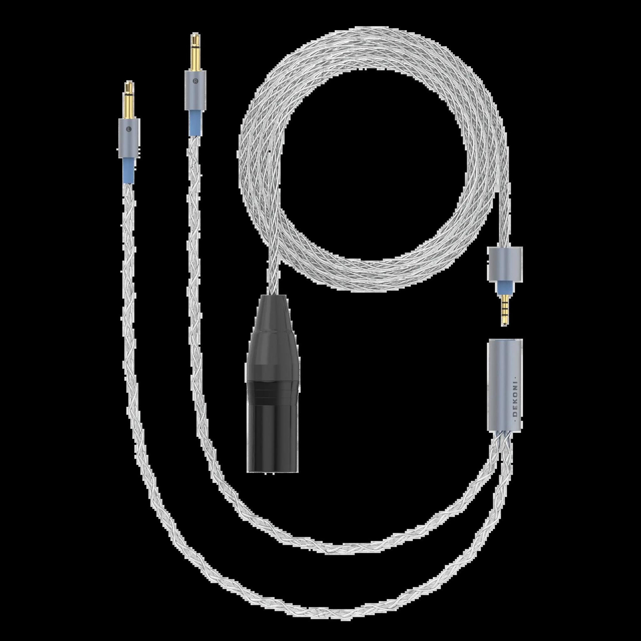 Dekoni Audio Ensemble 4-Pin XLR 64" Braided Cable Cable with 3.5mm Headphone Connectors thumbnail 2