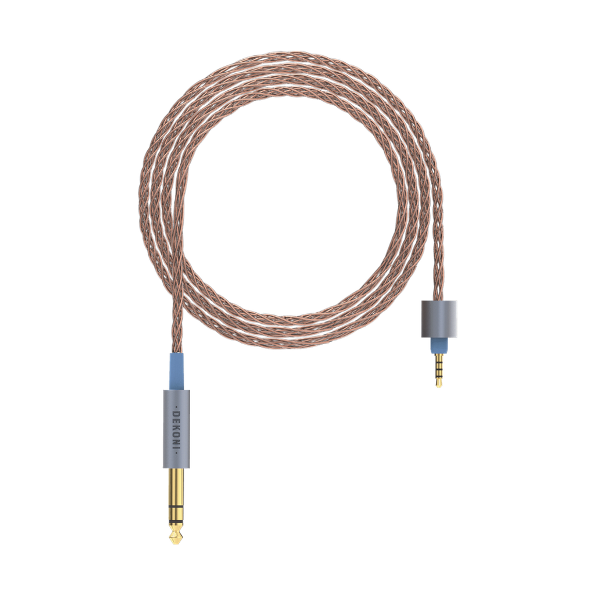 Dekoni Audio Ensemble Presplit PCUHD Twisted Cable with 6.35mm Unbalanced Connector (52")