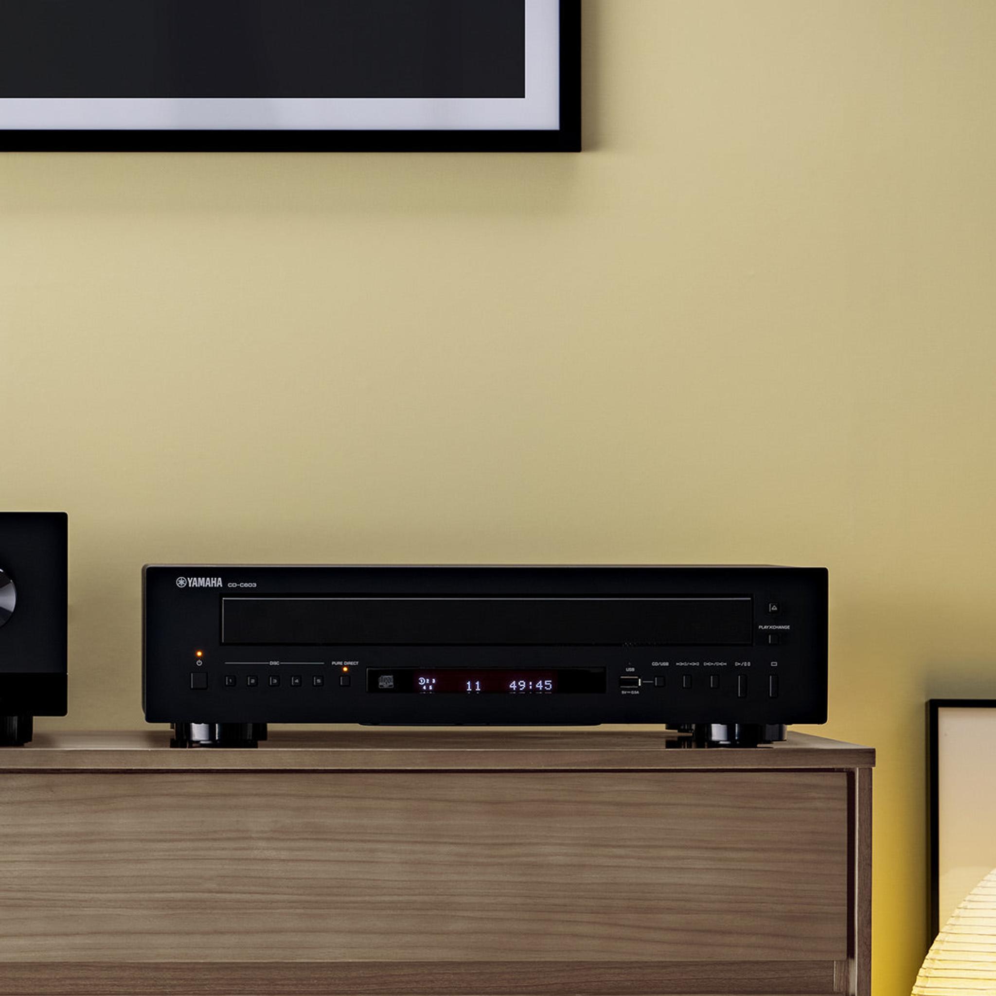 Yamaha CD-C603BL 5-Disc CD Changer with USB Playback and PlayXChange (Black) thumbnail 4