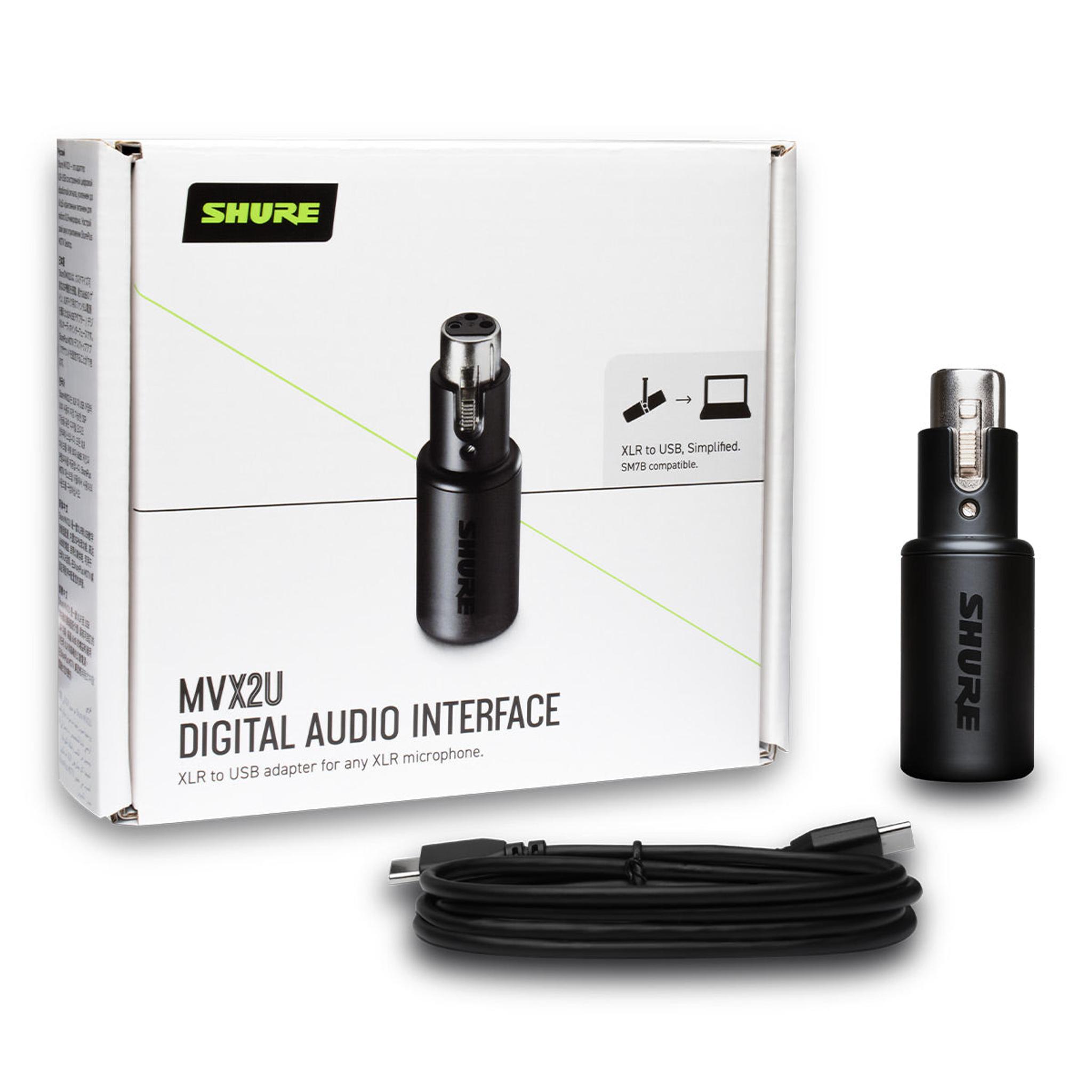 Shure MVX2U Digital Audio Interface XLR to USB-C Adapter with Headphone Output thumbnail 7