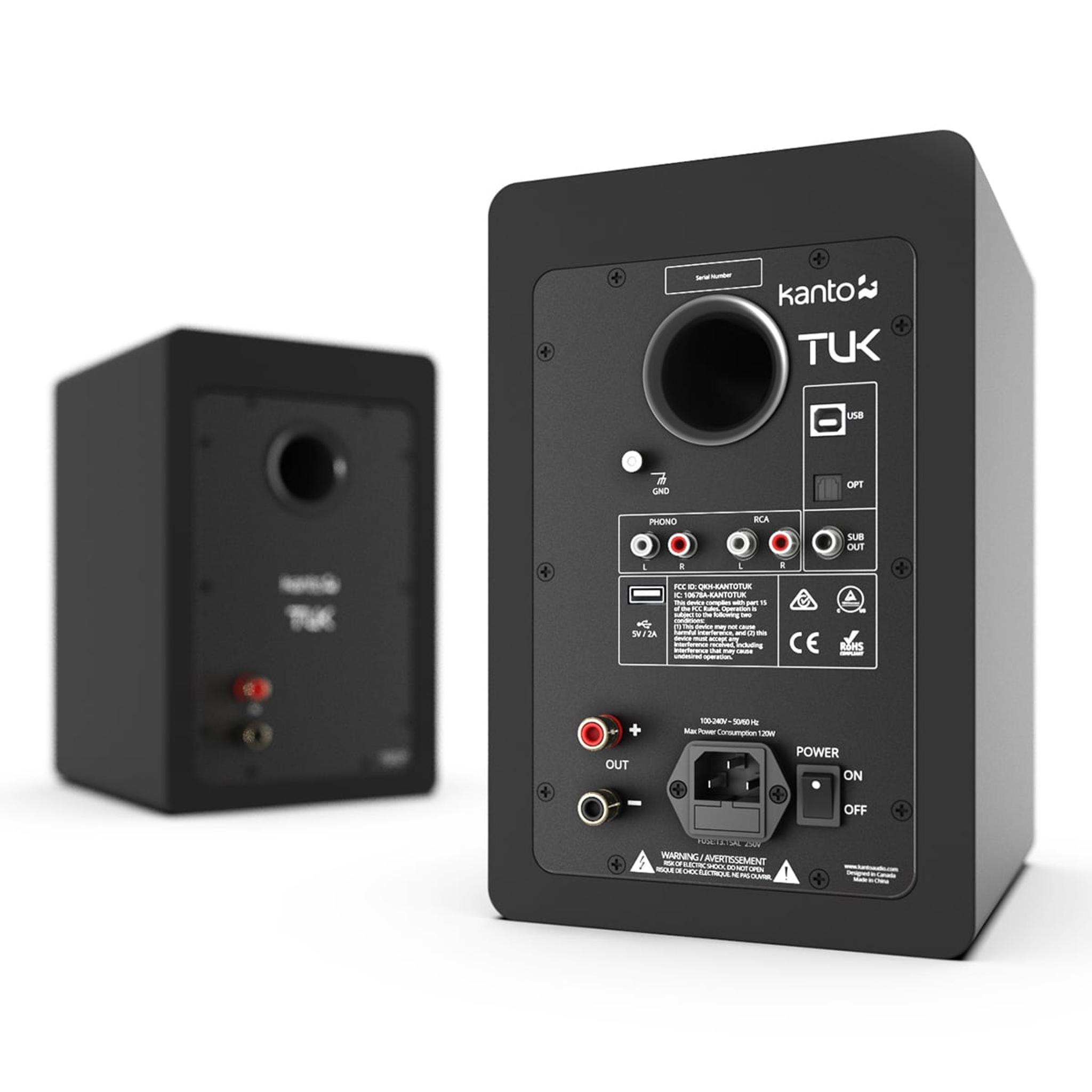 Kanto TUK Premium Powered Speakers with SE6 Elevated Desktop Speaker Stands (Black) thumbnail 7