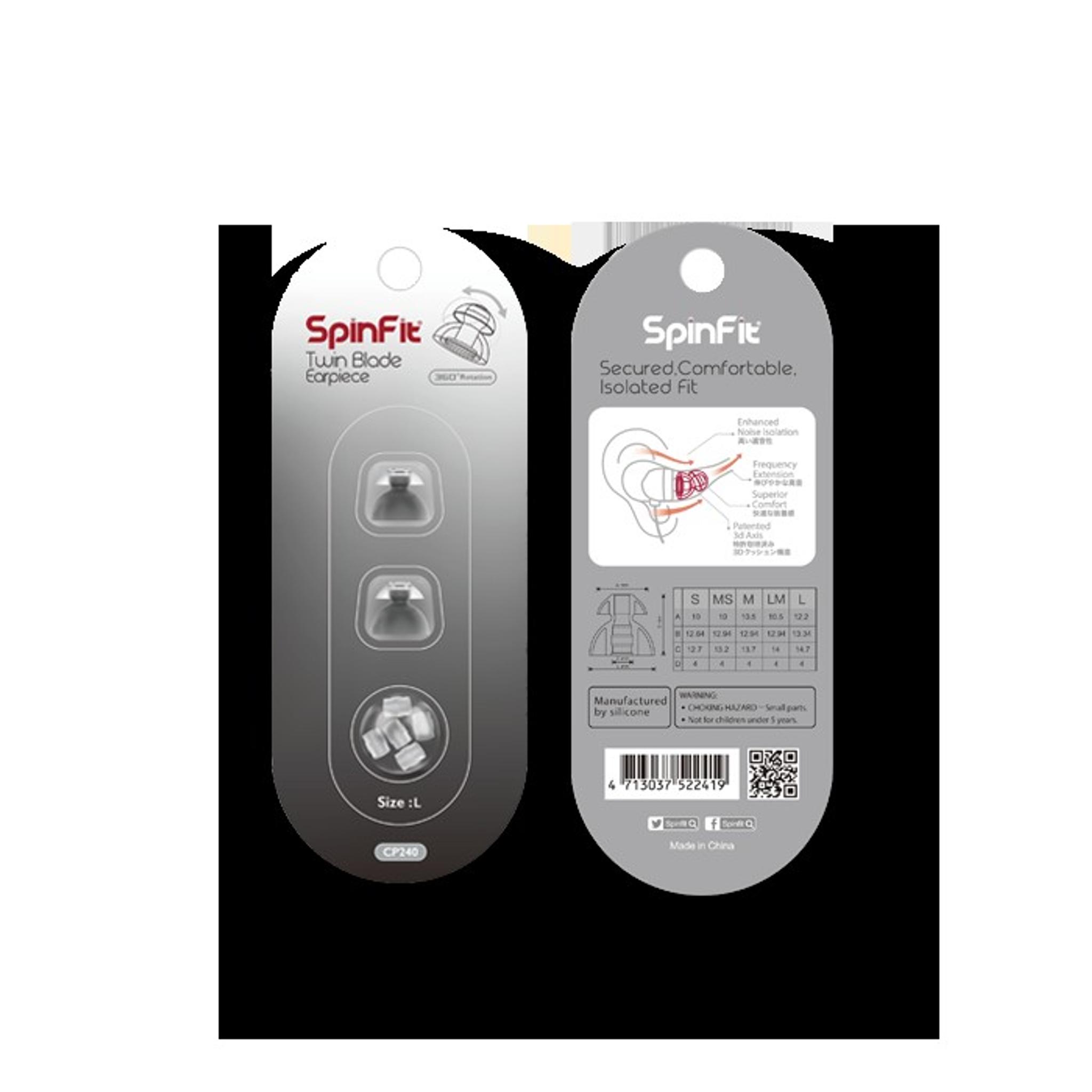 SpinFit CP240 | Premium Double Flange Eartips (1 Pair) thumbnail 8