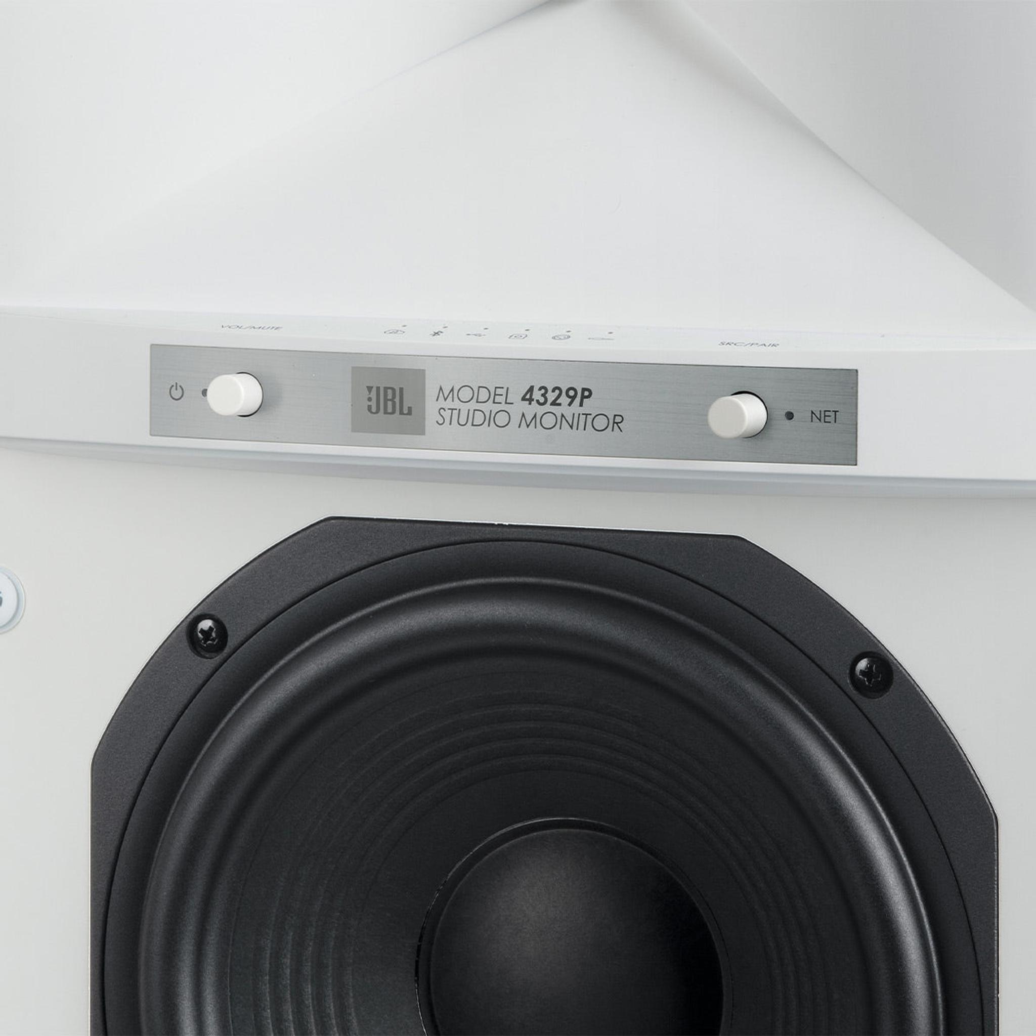 JBL 4329P Studio Monitor Powered Loudspeaker System (White) thumbnail 10