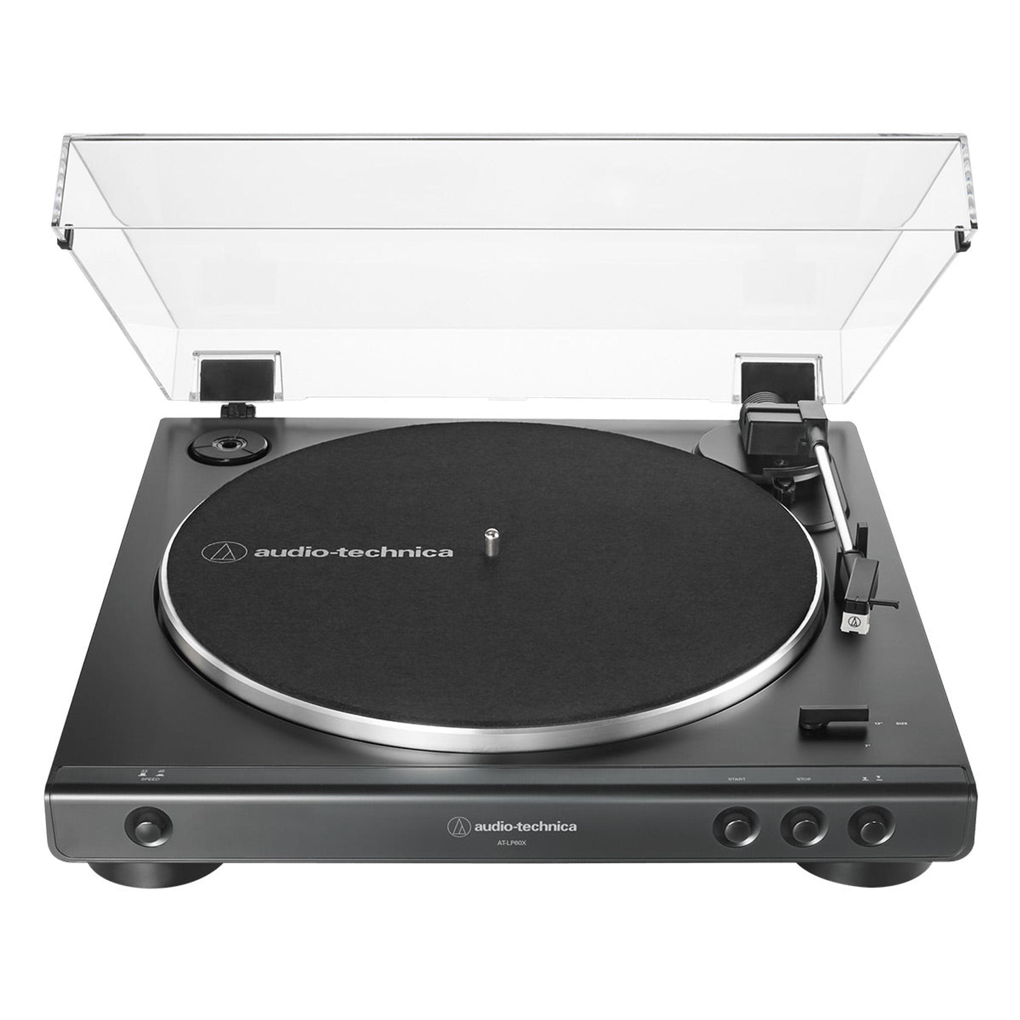 Audio-Technica AT-LP60X-BK Fully Automatic Belt-Drive Stereo Turntable (Black) - Image 1