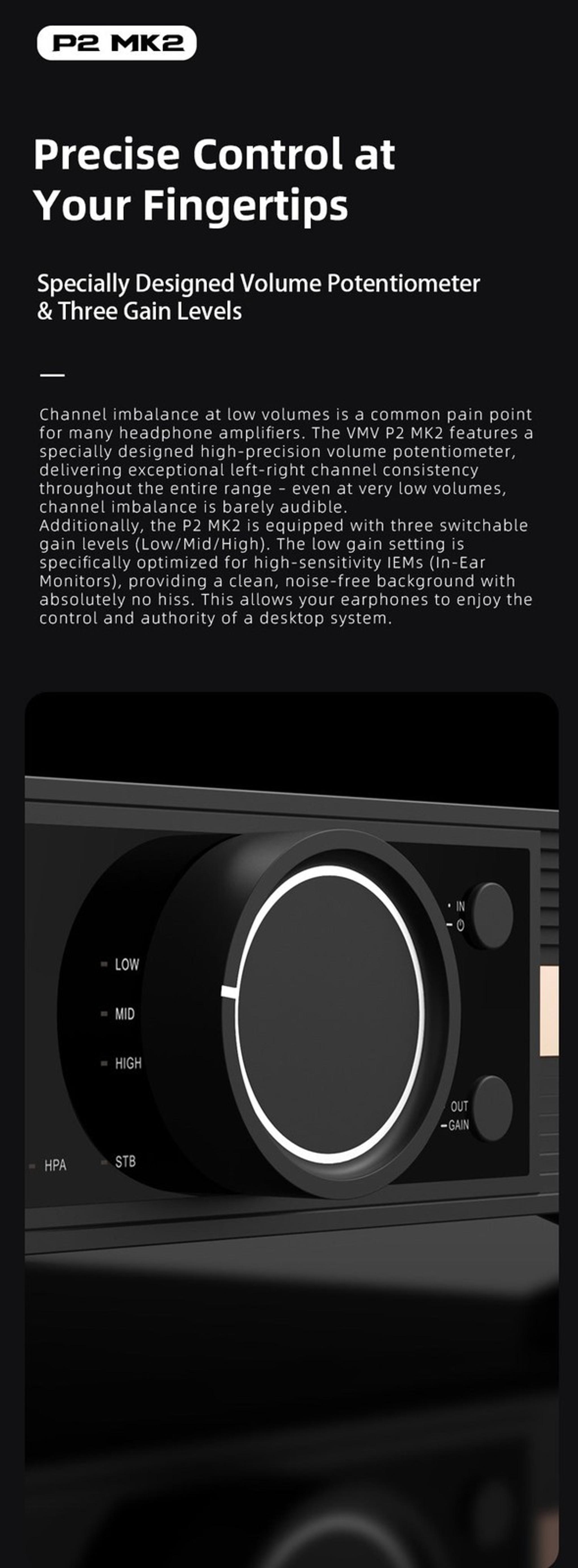VMV P2 MKII Desktop Headphone Amplifier thumbnail 9