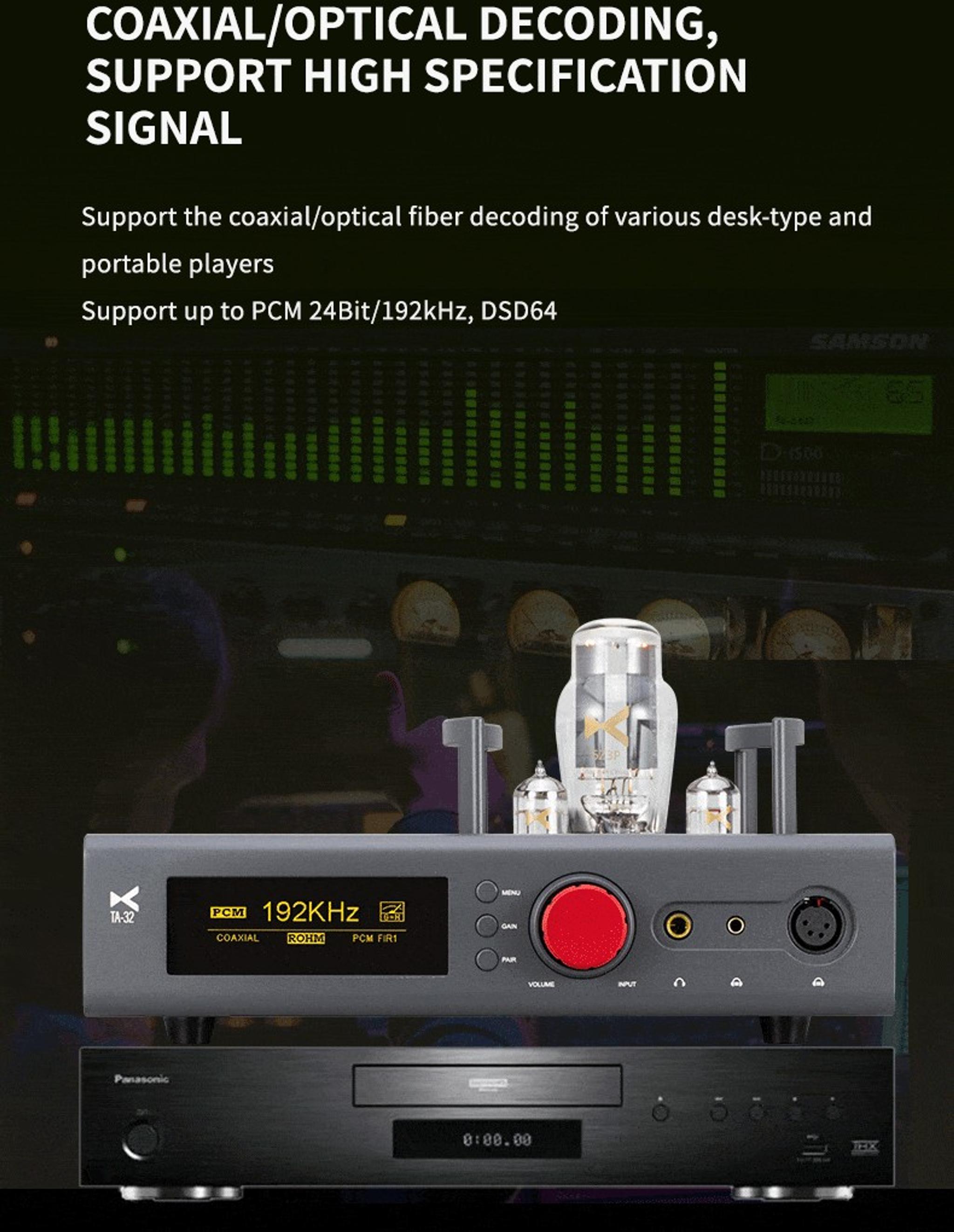 xDuoo TA-32 High-performance DAC &amp; Balanced Tube Class-A Headphone Amplifier thumbnail 8