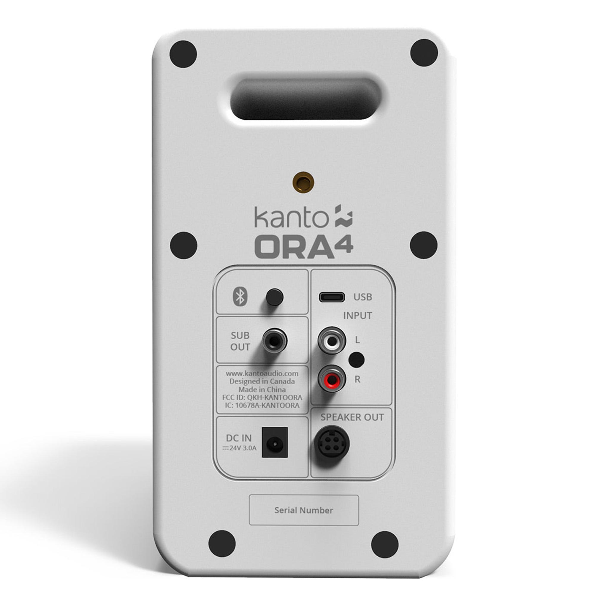 Kanto ORA4 Powered Bluetooth Desktop Speakers - Pair (Matte White) thumbnail 6