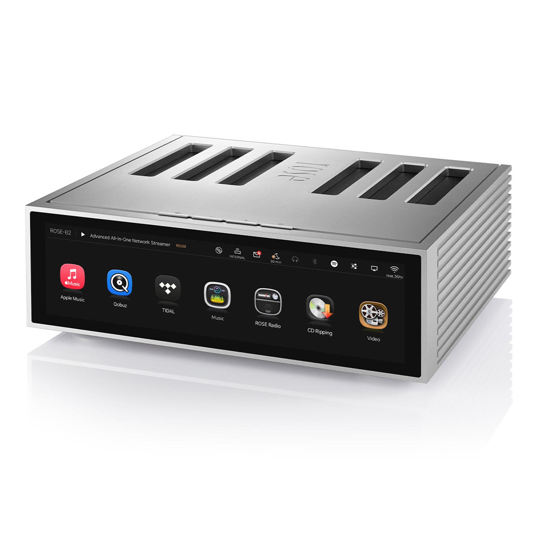 HiFi Rose RS520 Wireless Network Streamer & Integrated Amplifier with Built-In ESS Sabre DAC (Silver) with RSA780 Reference CD Drive and Ripper thumbnail 4