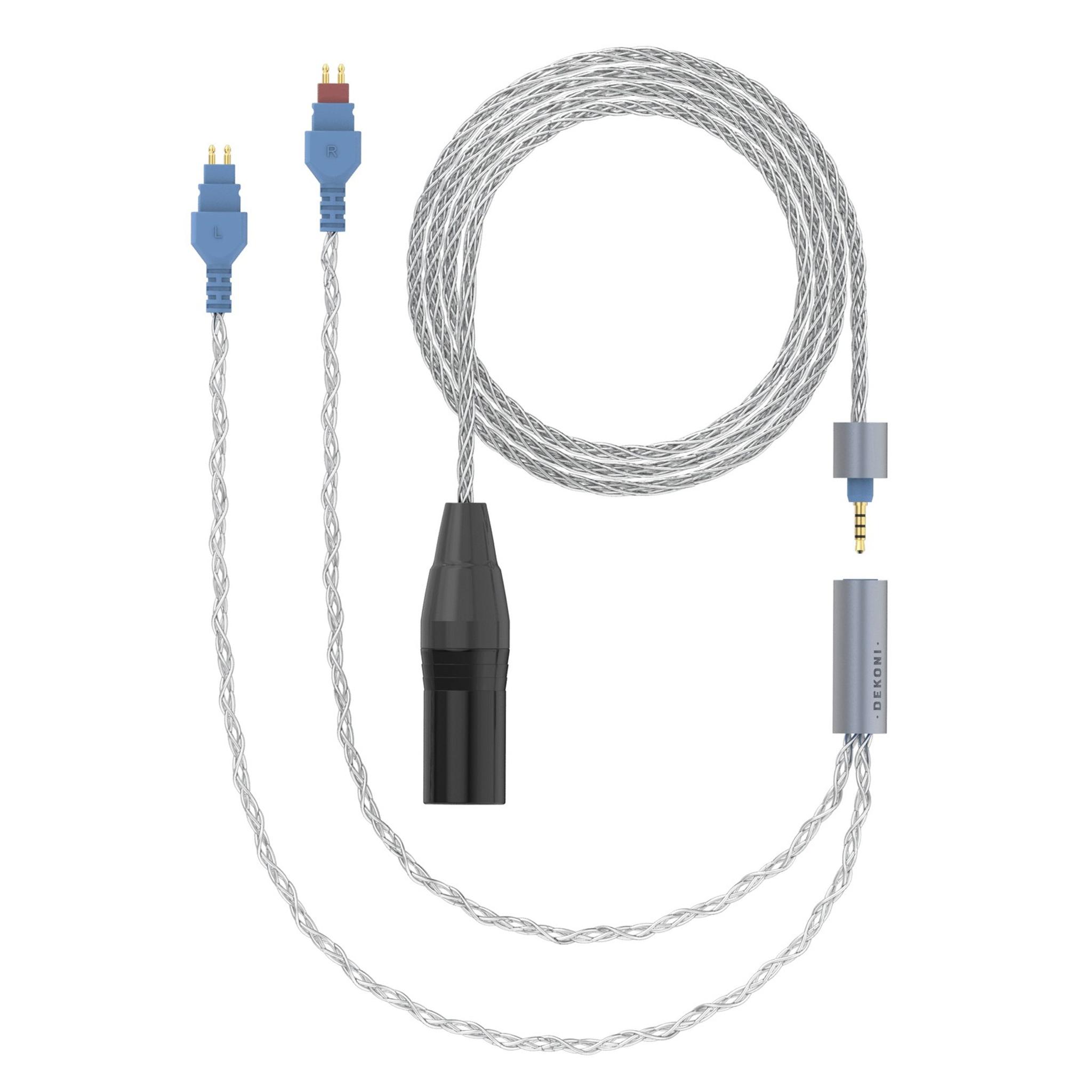 Dekoni Audio Ensemble 4-Pin XLR 64" Braided Cable Cable with HD600 Headphone Connectors thumbnail 2