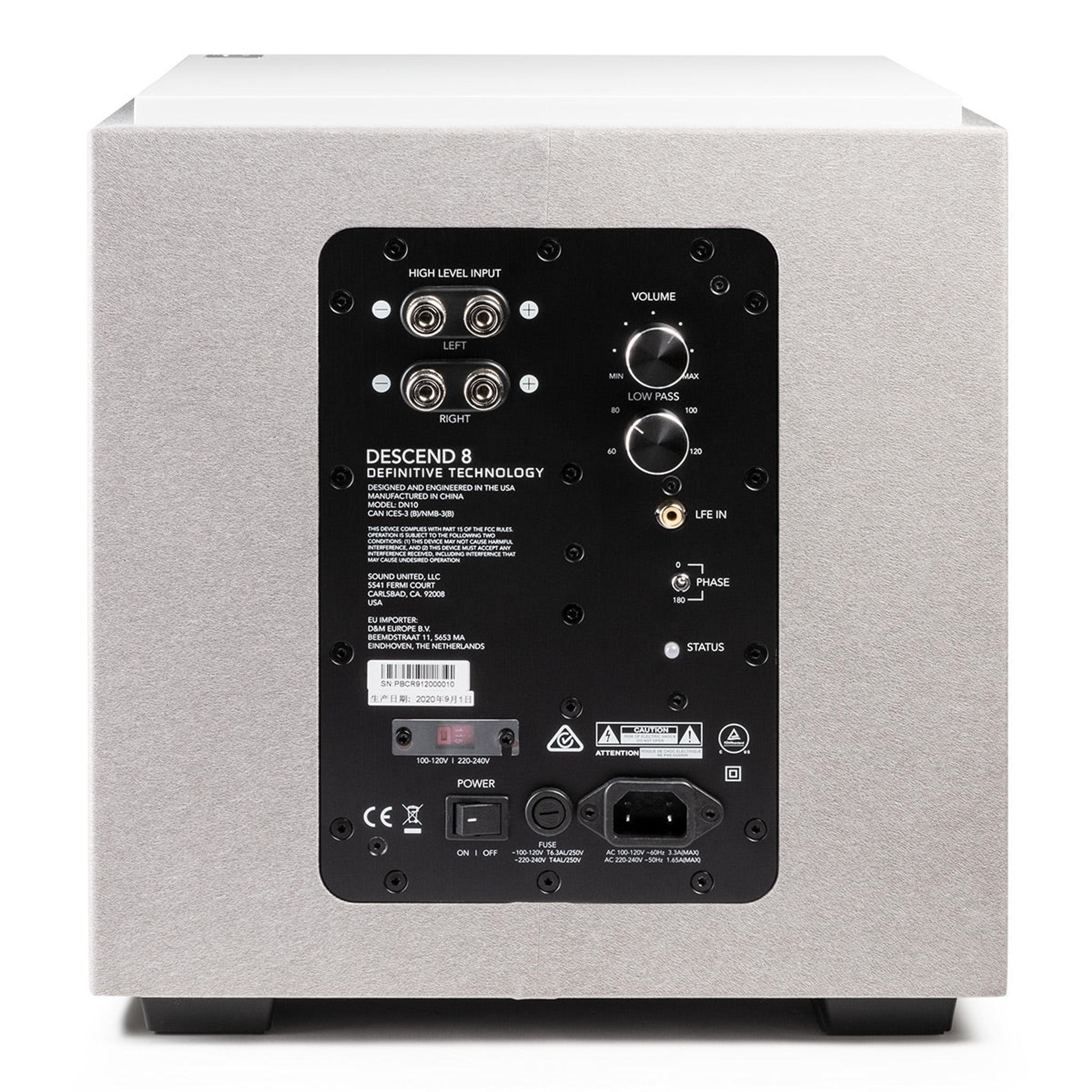 Definitive Technology Descend DN8 8" Subwoofer (White) thumbnail 4