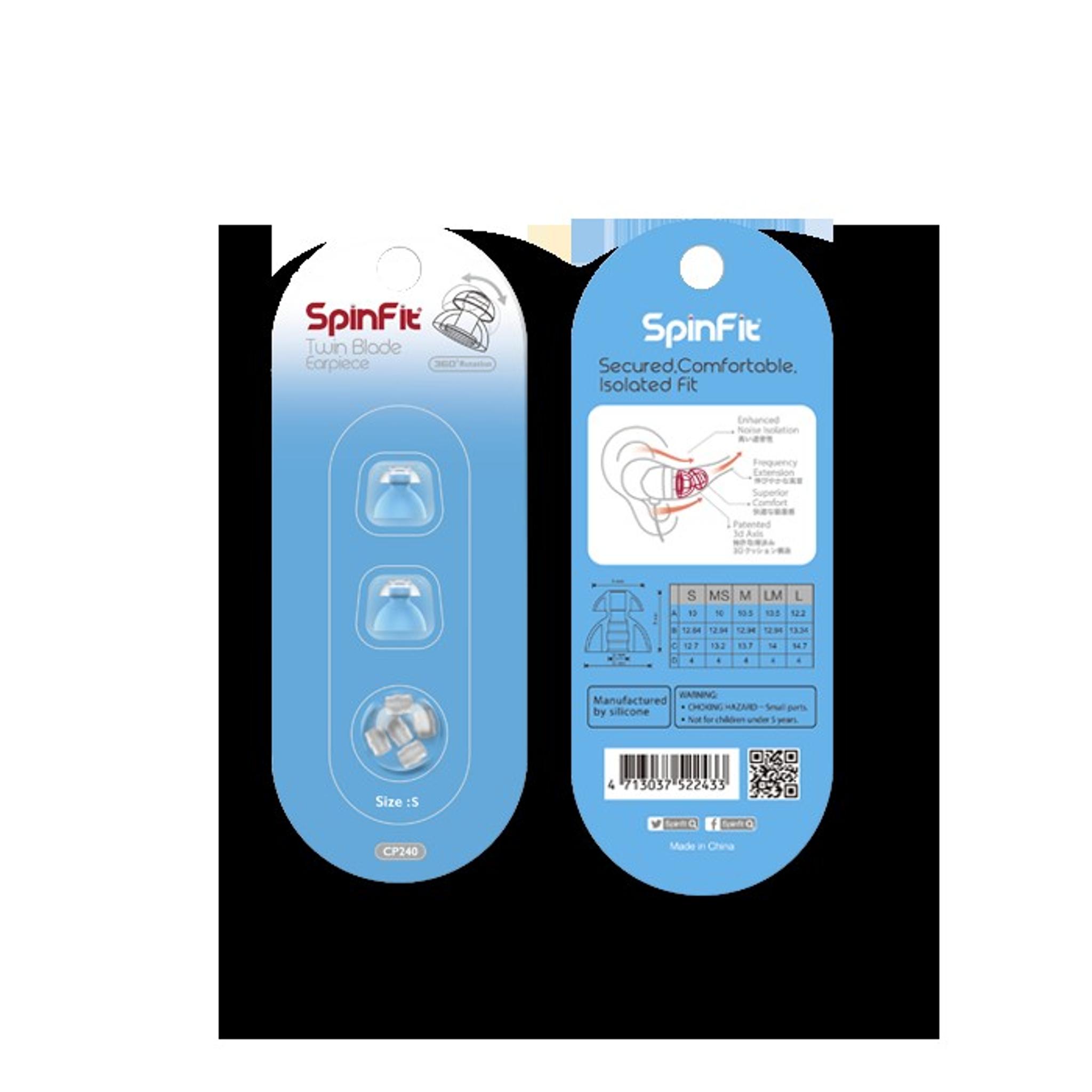 SpinFit CP240 | Premium Double Flange Eartips (1 Pair) thumbnail 2