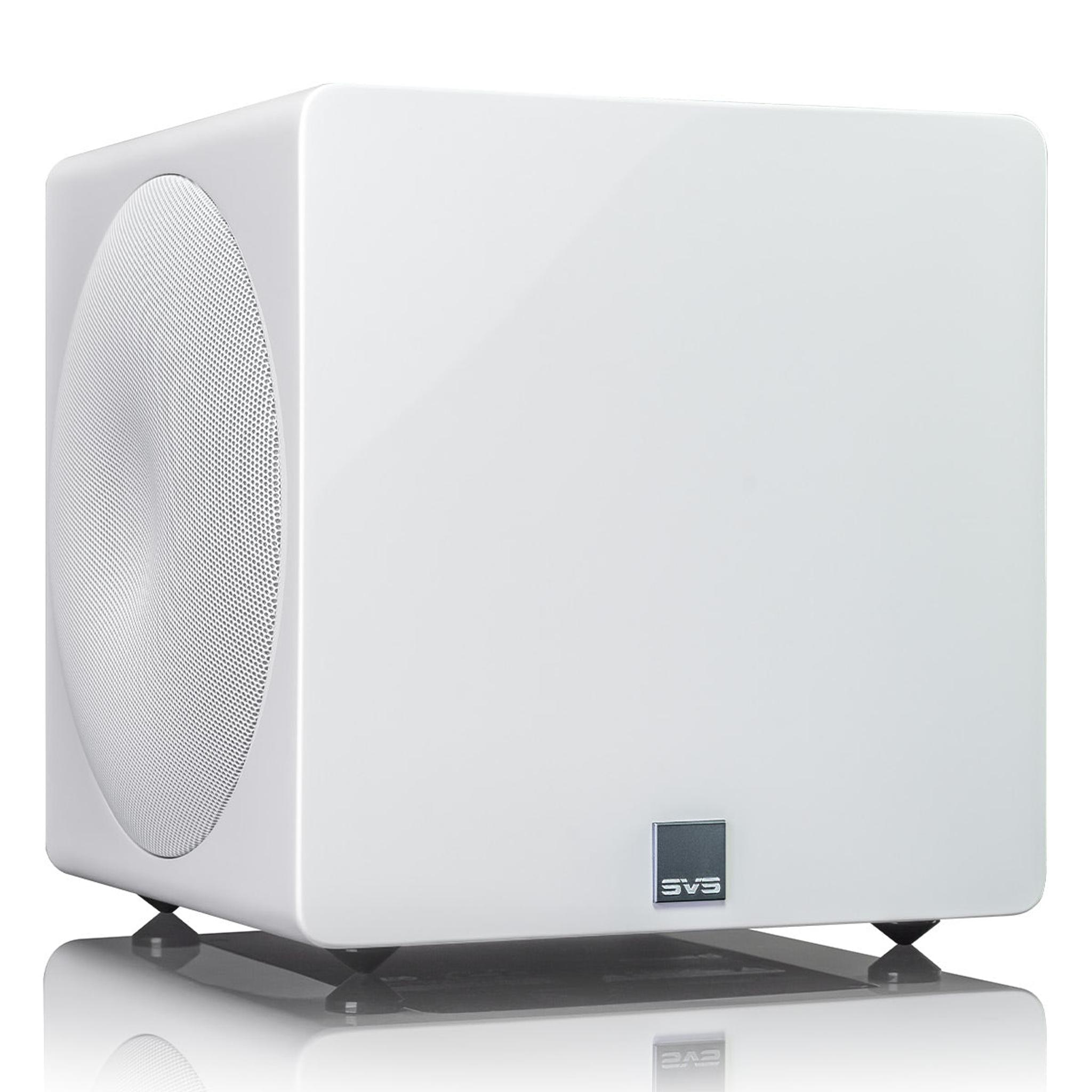 SVS 3000 Micro Sealed Subwoofer with Fully Active Dual 8-inch Drivers (Piano Gloss White) - Image 1
