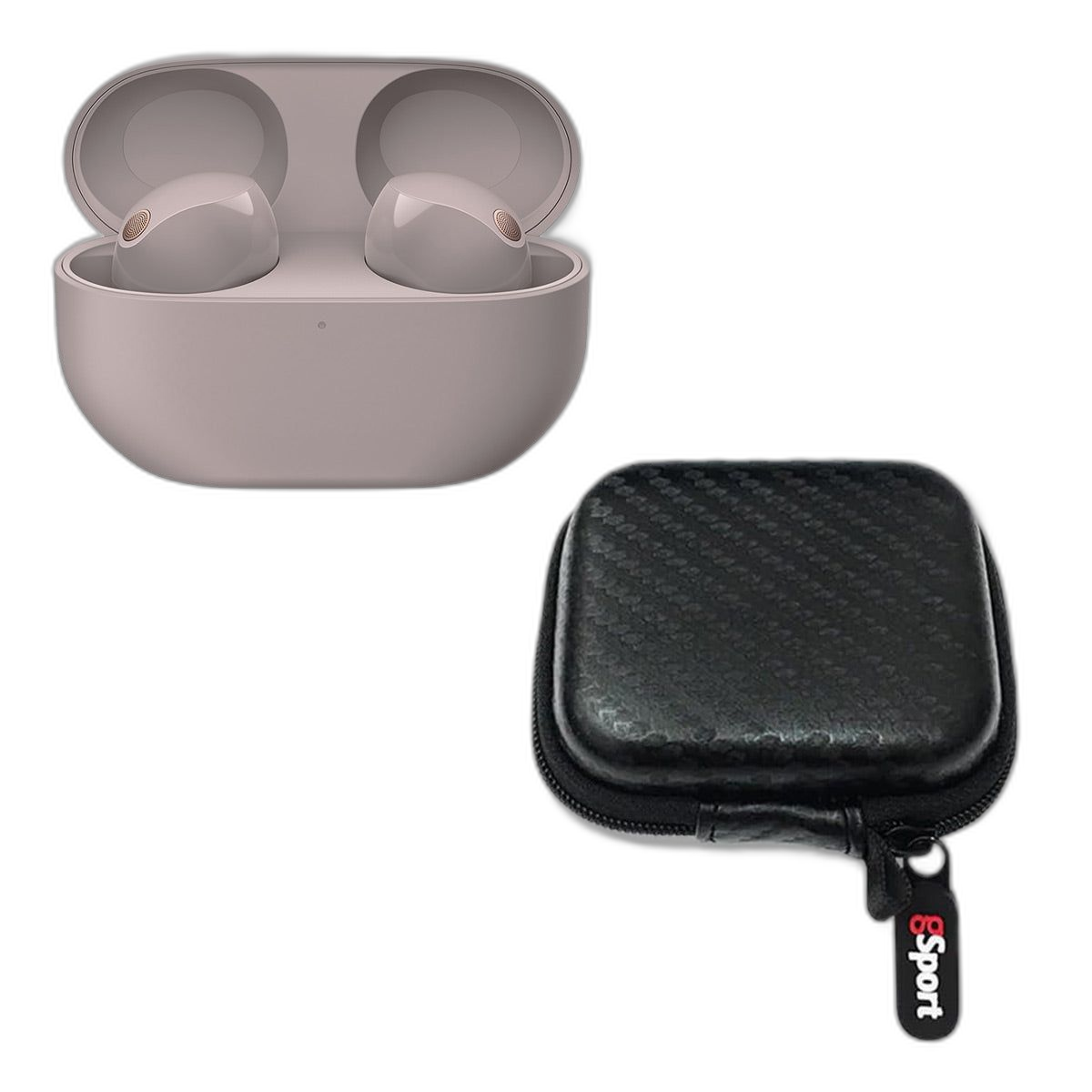 Sony WF-1000XM5 Wireless Noise Cancelling In-Ear Headphone Bundle with gSport Hardshell Case (Pink)