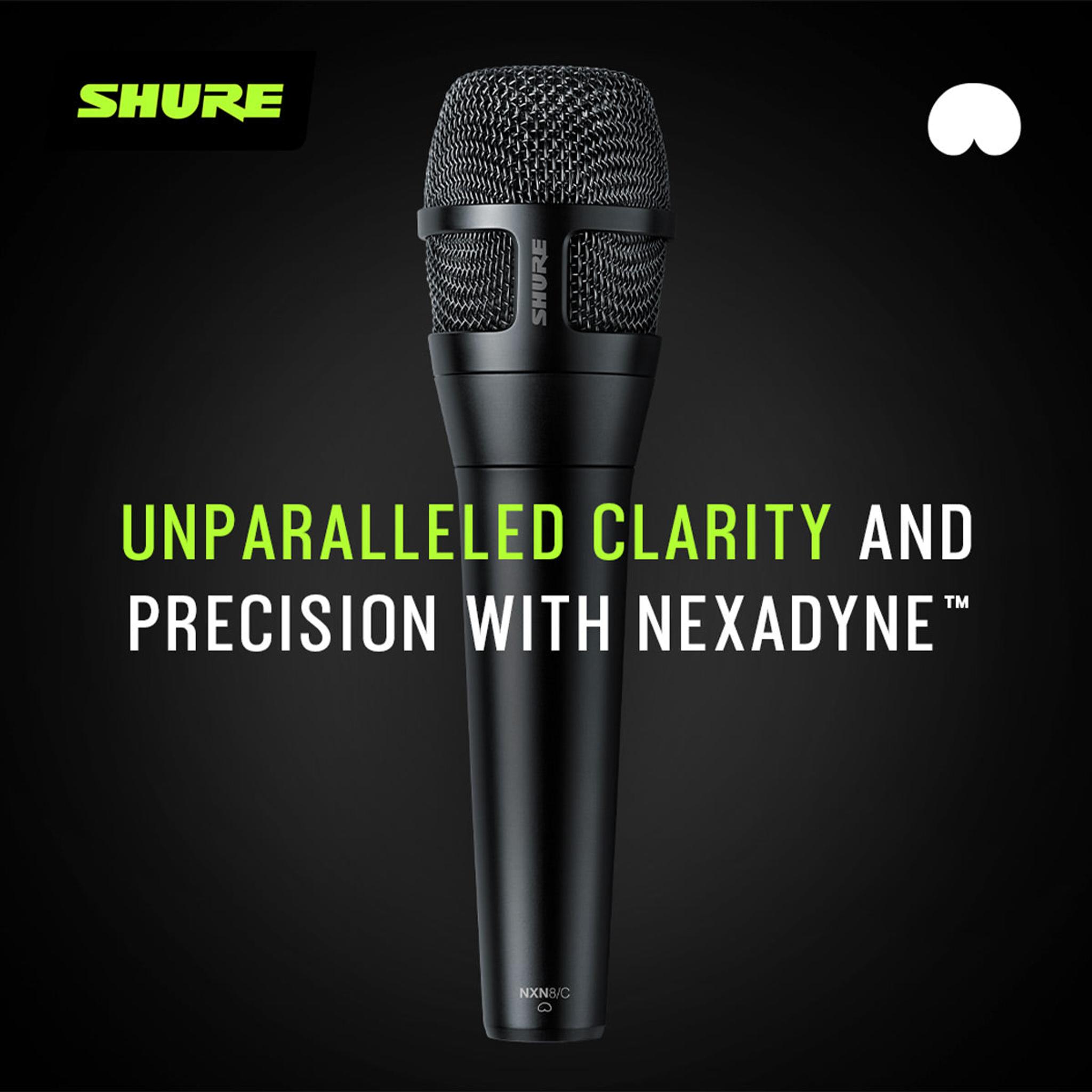 Shure Nexadyne NXN8/C Cardioid XLR Handheld Vocal Microphone (Black) thumbnail 9