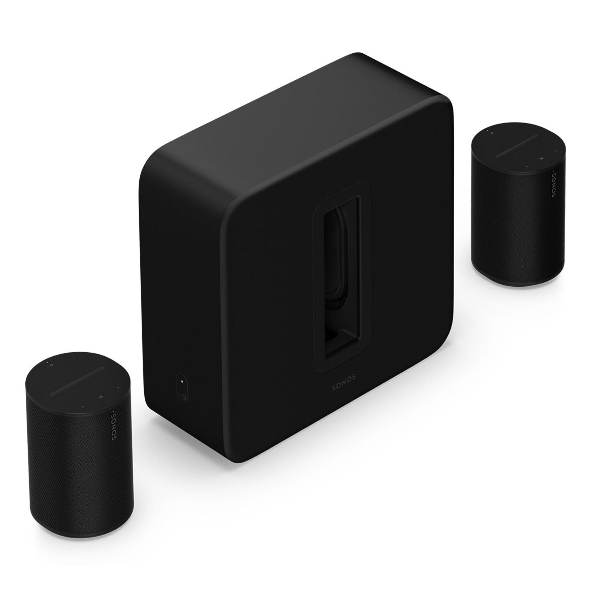 Sonos Premium Home Theater Completion Set with Sub4 & Pair of Era 100s (Black) - Image 1