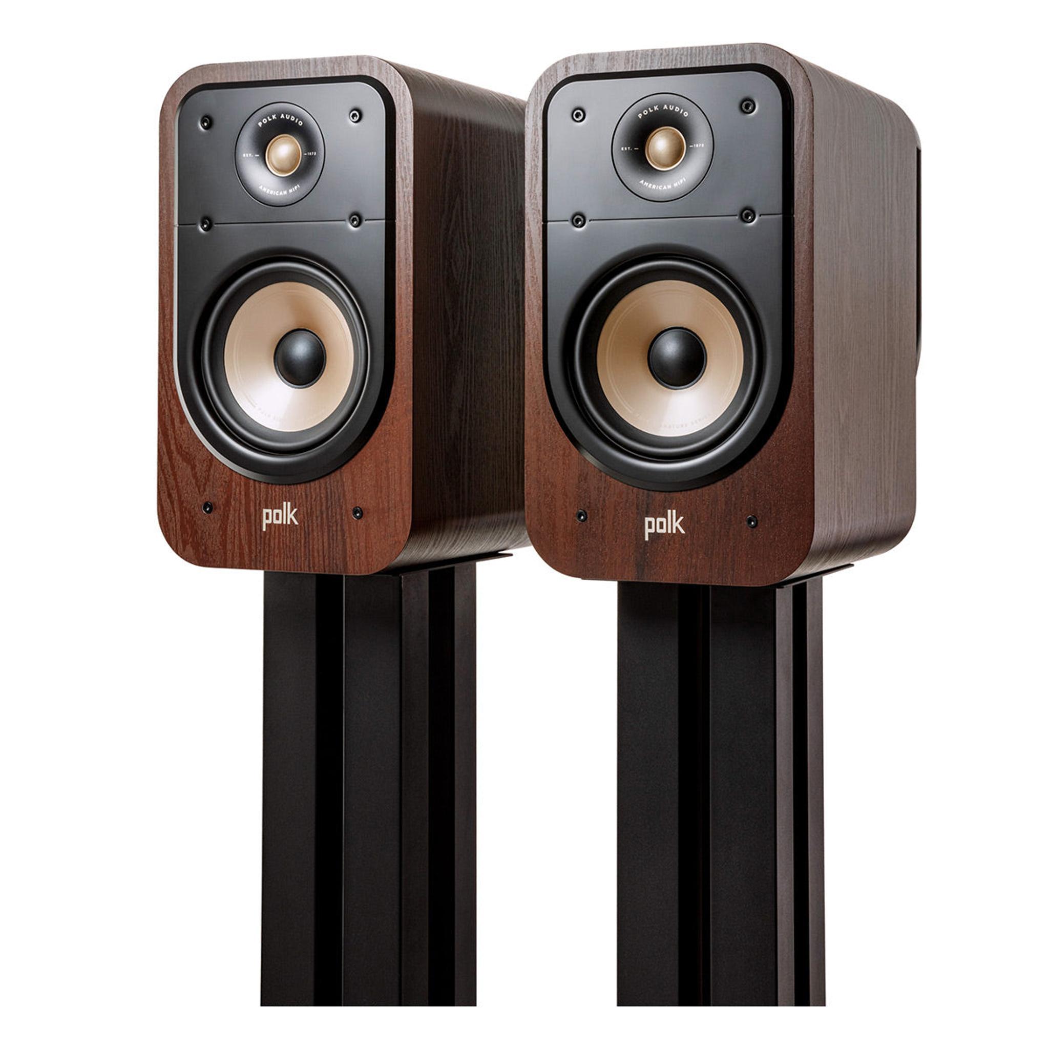 Polk Audio Signature Elite ES20 Bookshelf Speakers - Pair (Walnut) thumbnail 4