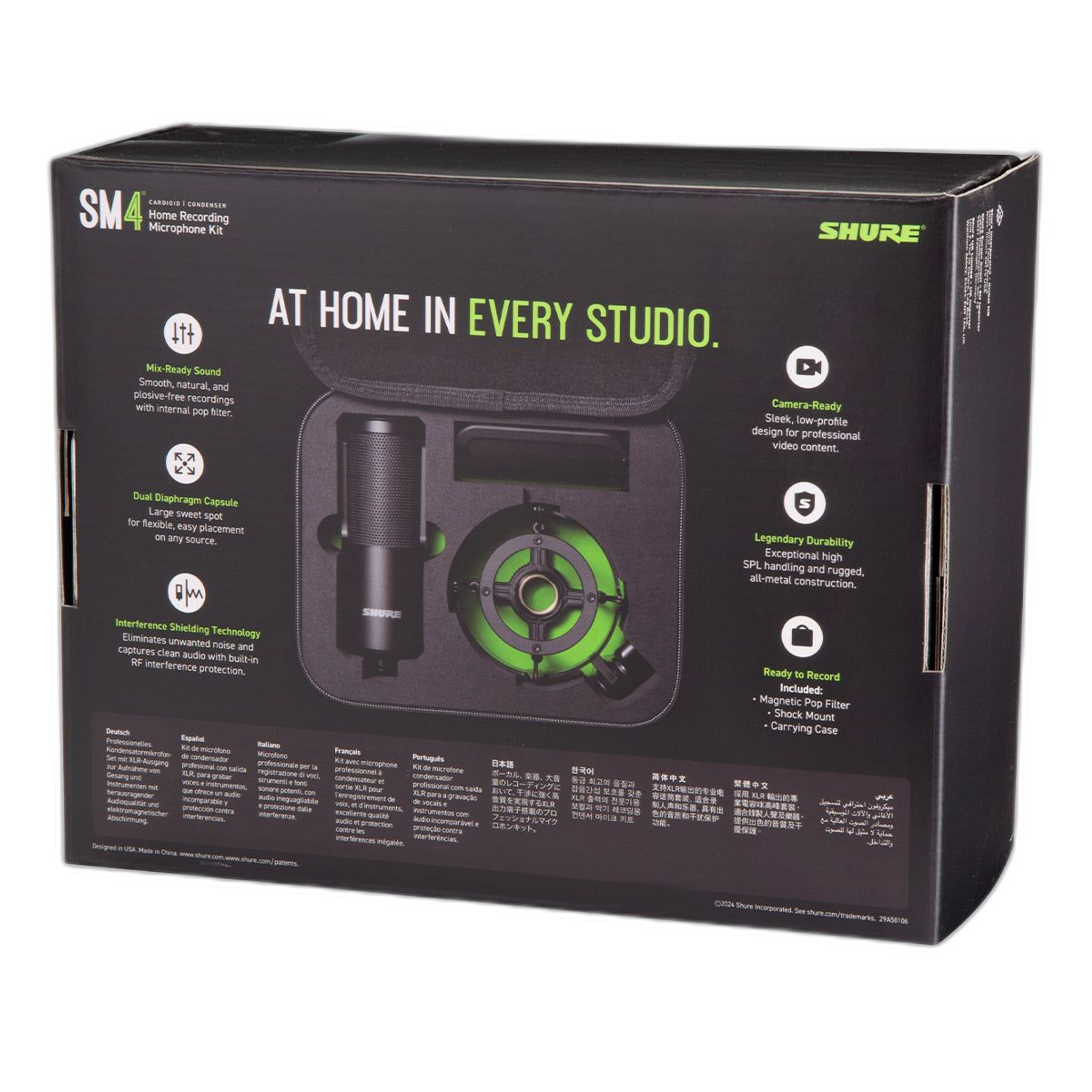Shure SM4 Condenser Microphone Kit with Shock Mount & Carrying Case thumbnail 13