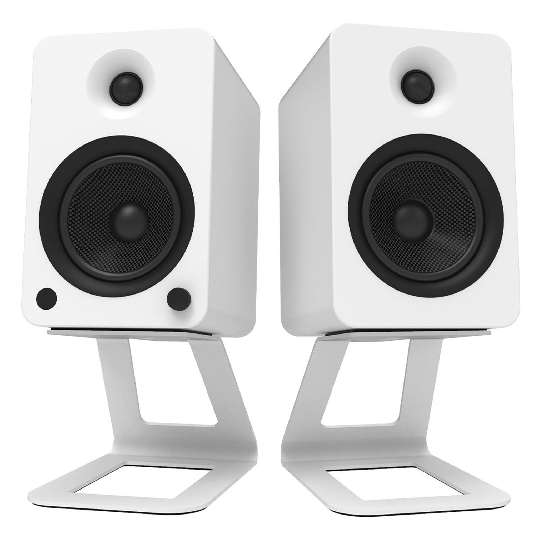 Kanto YU6 Powered Bookshelf Speakers (Matte White) with SE6 Elevated Desktop Speaker Stands (White) thumbnail 13