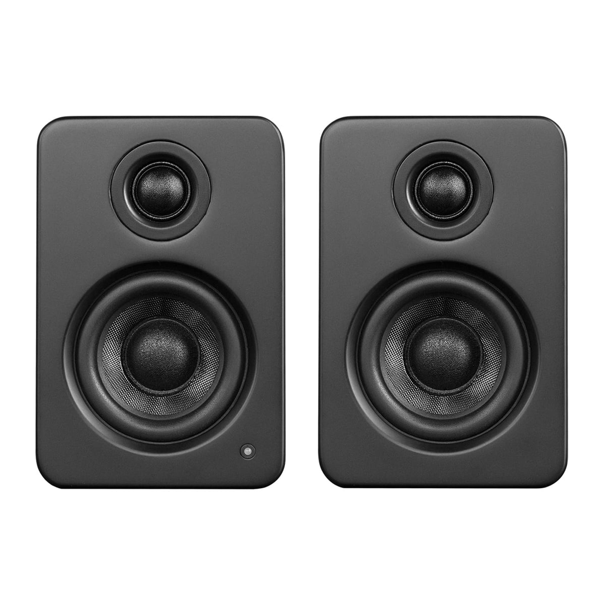 Kanto YU2 Powered Desktop Speakers and SE2 Speaker Stands for Small Speakers - Pair (Matte Black/Black) thumbnail 3