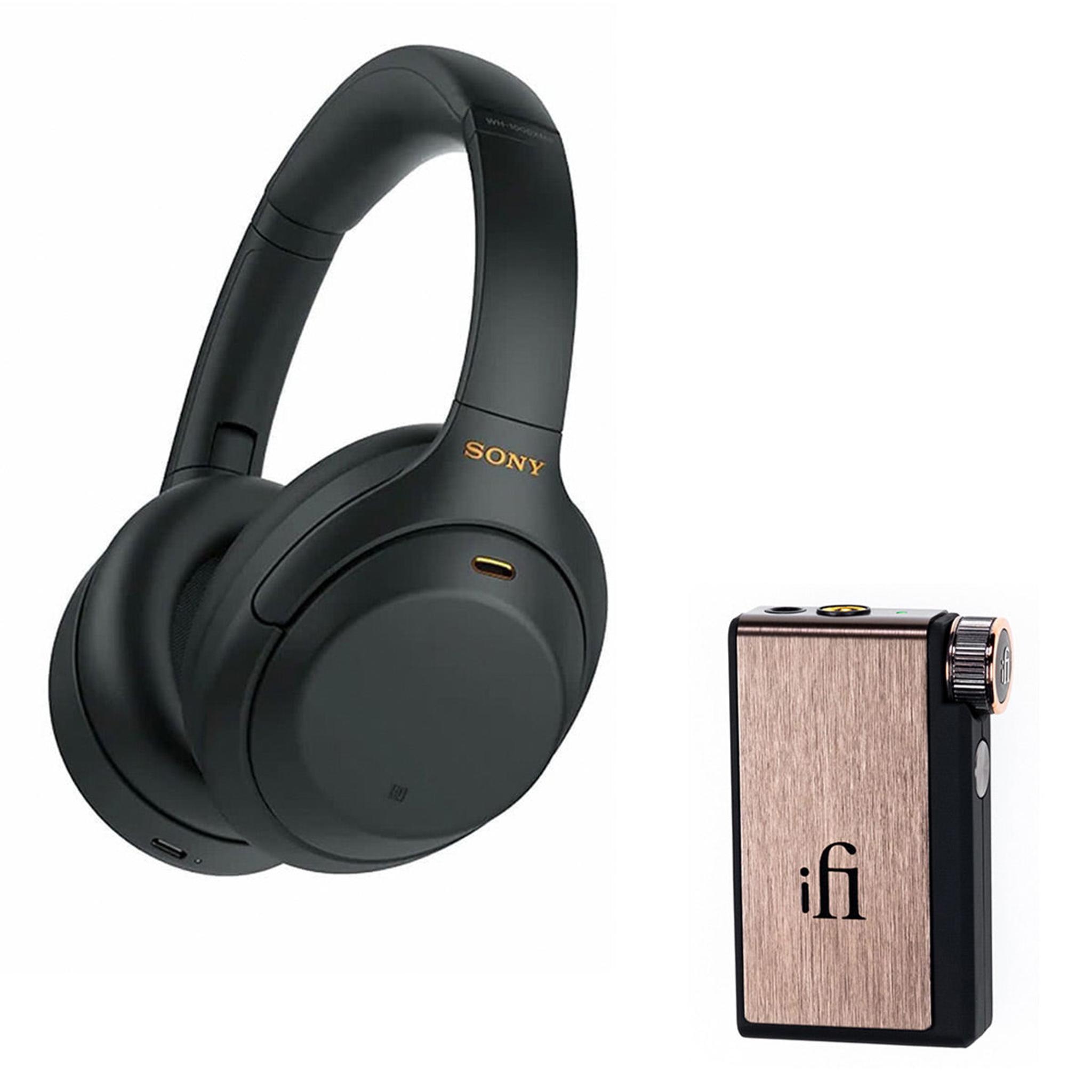 Sony WH-1000XM4 Wireless Noise Cancelling Over-Ear Headphones with iFi Audio Go blu Portable Bluetooth DAC/Headphone Amp - Image 1