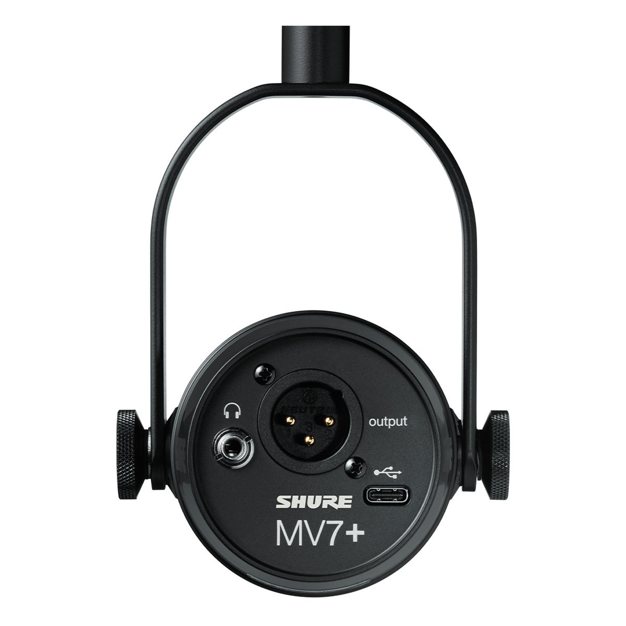 Shure MV7+ Hybrid Output USB-C & XLR Podcast Microphone (Black) thumbnail 4