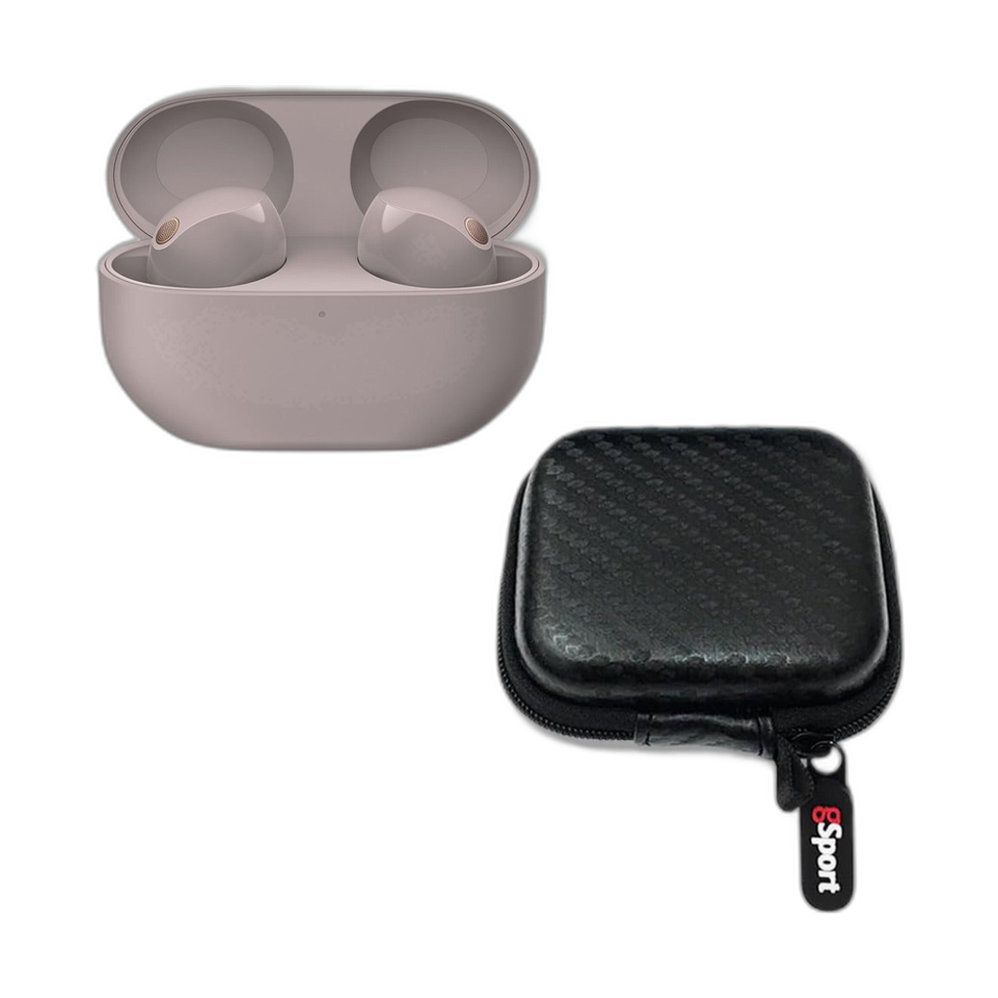 Sony WF-1000XM5 Wireless Noise Cancelling In-Ear Headphone Bundle with gSport Hardshell Case (Pink) - Image 1