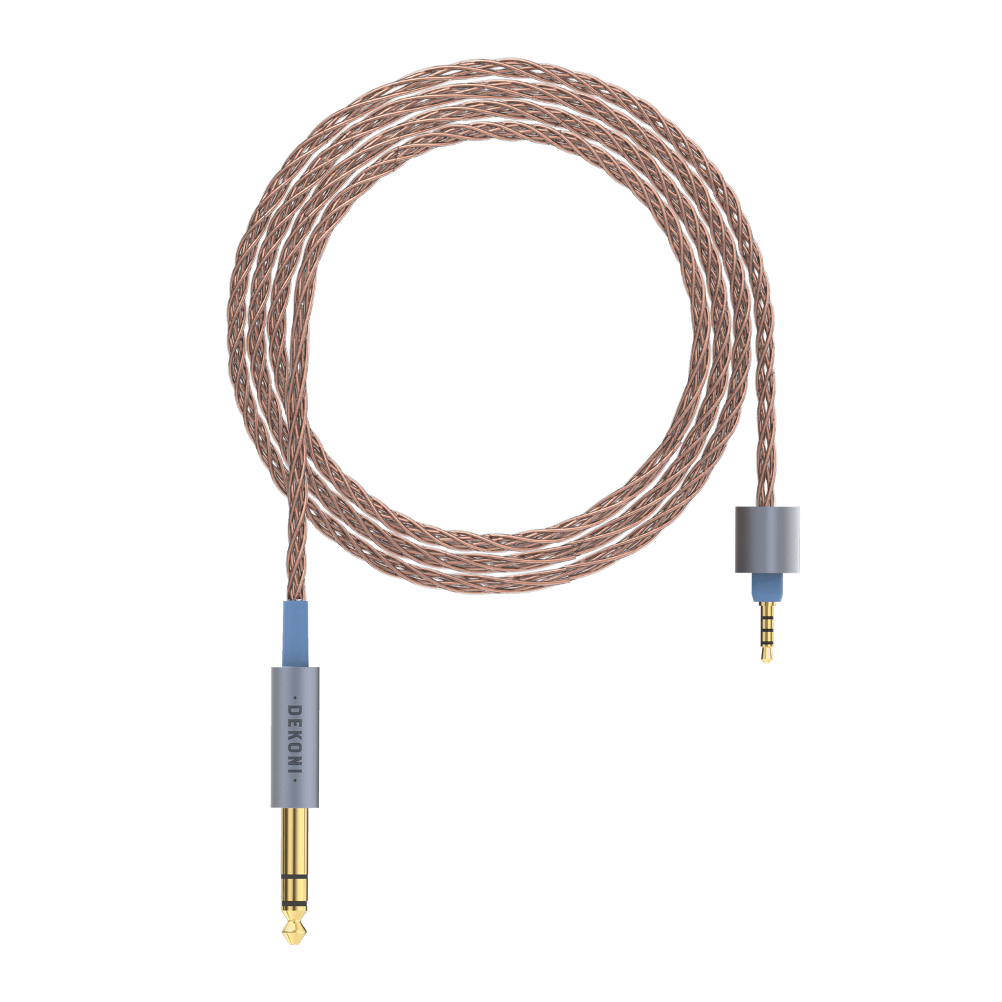 Dekoni Audio Ensemble Presplit PCUHD Twisted Cable with 6.35mm Unbalanced Connector (52") - Image 1