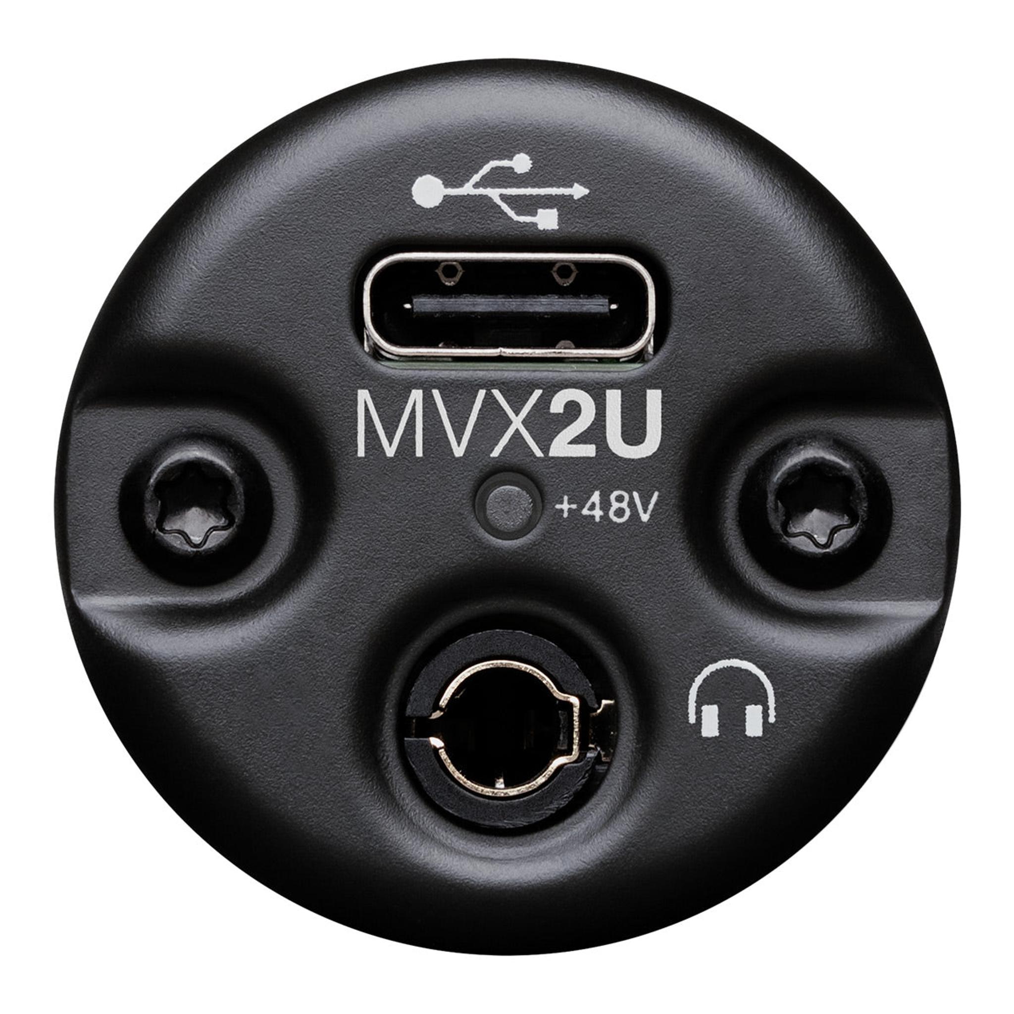 Shure MVX2U Digital Audio Interface XLR to USB-C Adapter with Headphone Output thumbnail 4