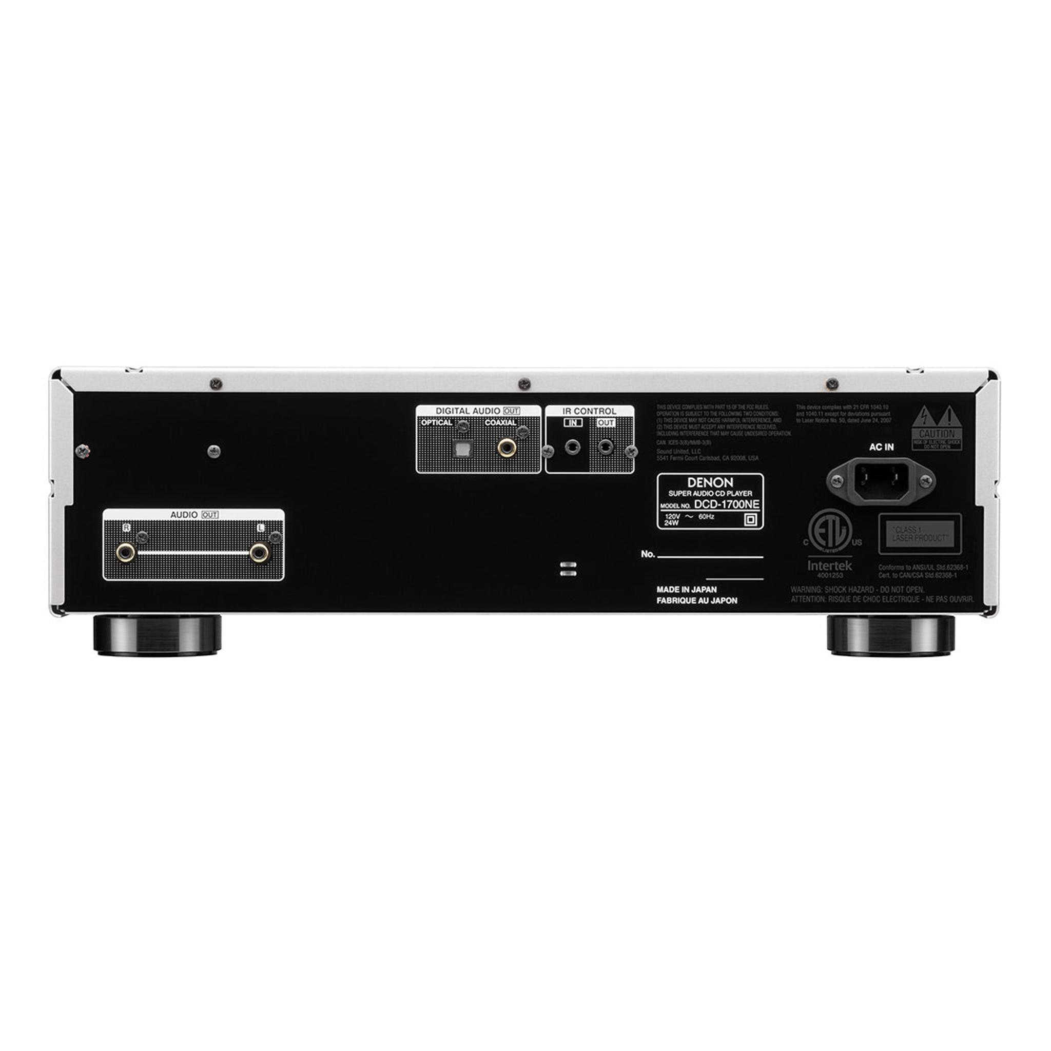 Denon DCD-1700NE CD/SACD Player with Advanced AL32 Processing Plus (Silver) thumbnail 4
