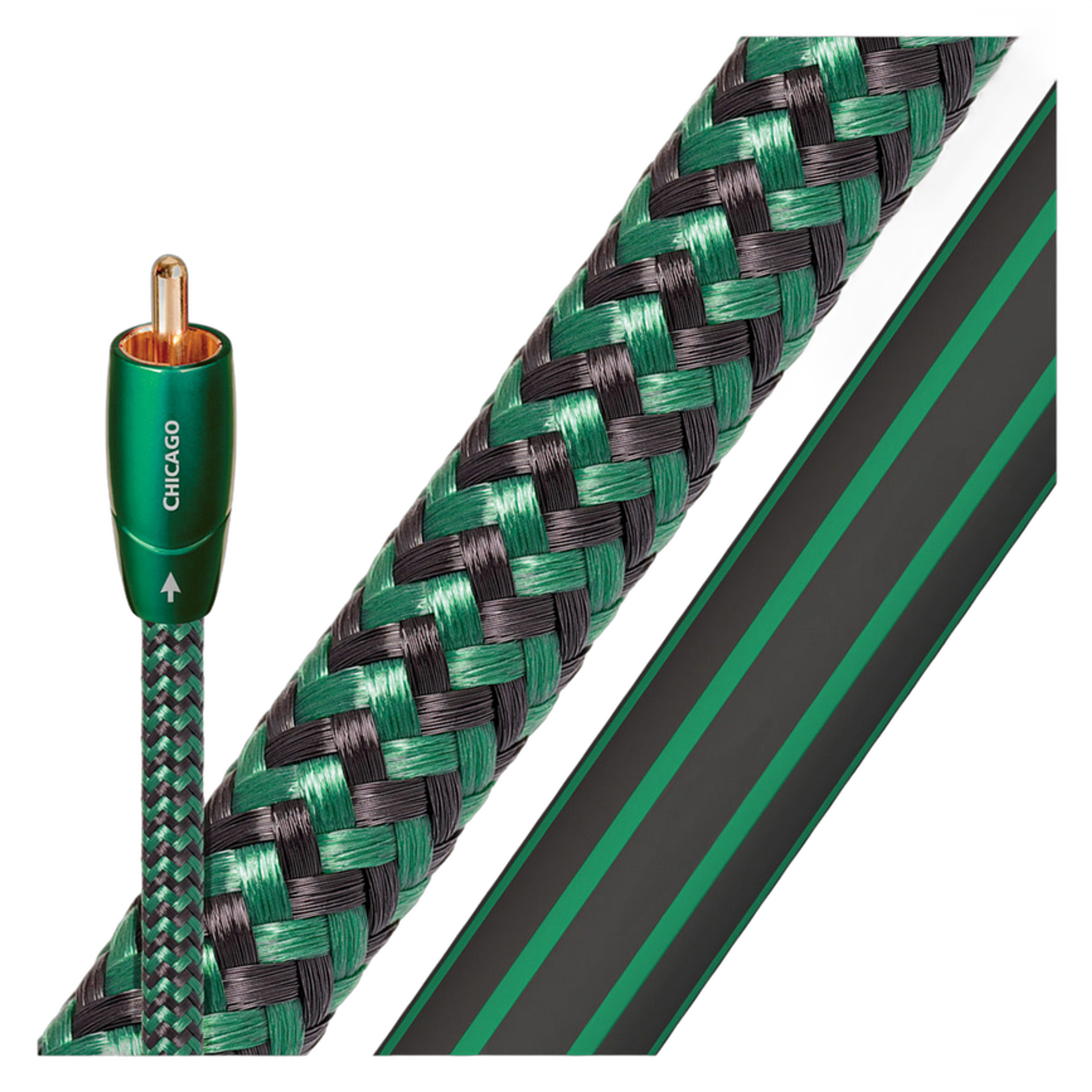 AudioQuest Chicago RCA Male to RCA Male Cable - 1.64 ft. (0.5m) - 2-Pack - Image 1