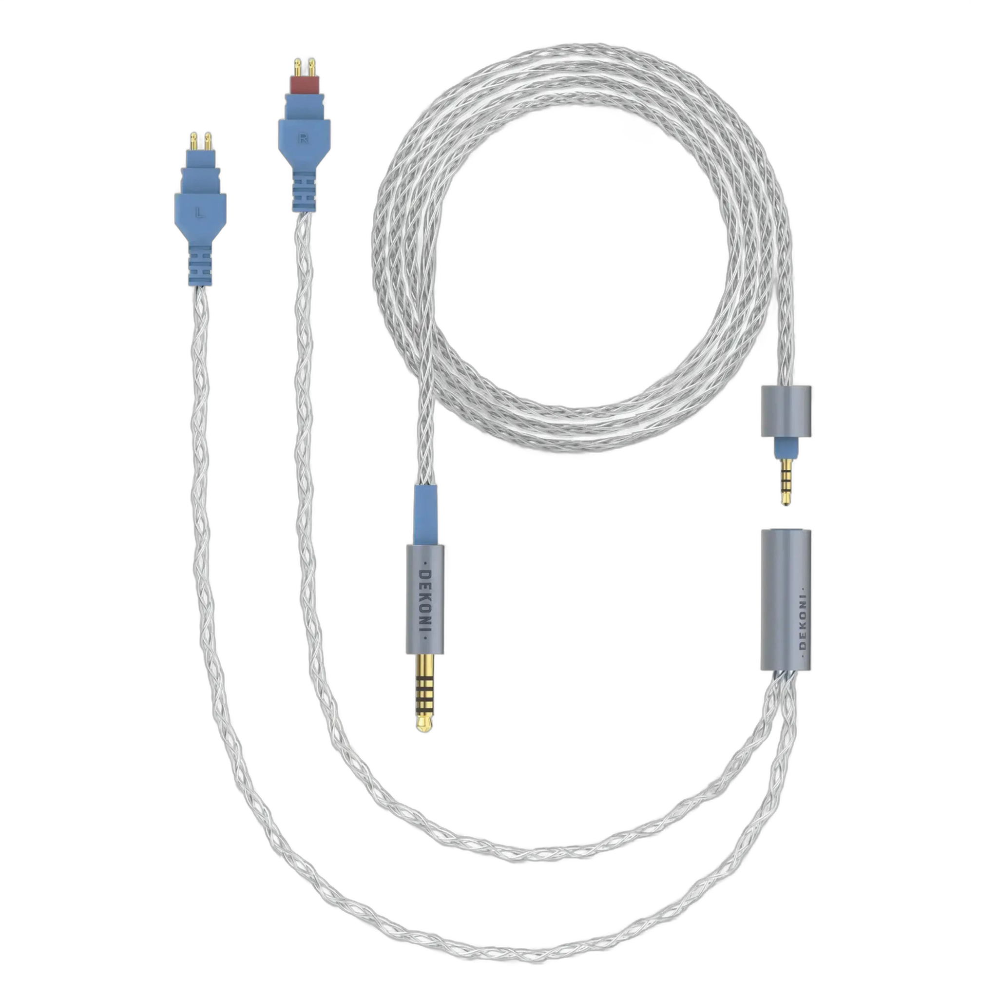 Dekoni Audio Ensemble 4.4mm 52" Braided Cable with HD600 Headphone Connectors - Image 1