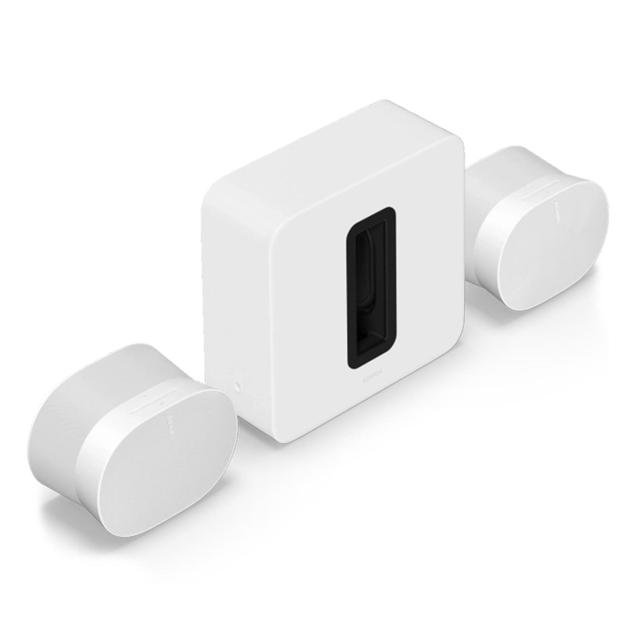 Sonos Ultimate Home Theater Completion Set with Sub 4 Subwoofer & Pair of Era 300 Wireless Speakers (White) - Image 1