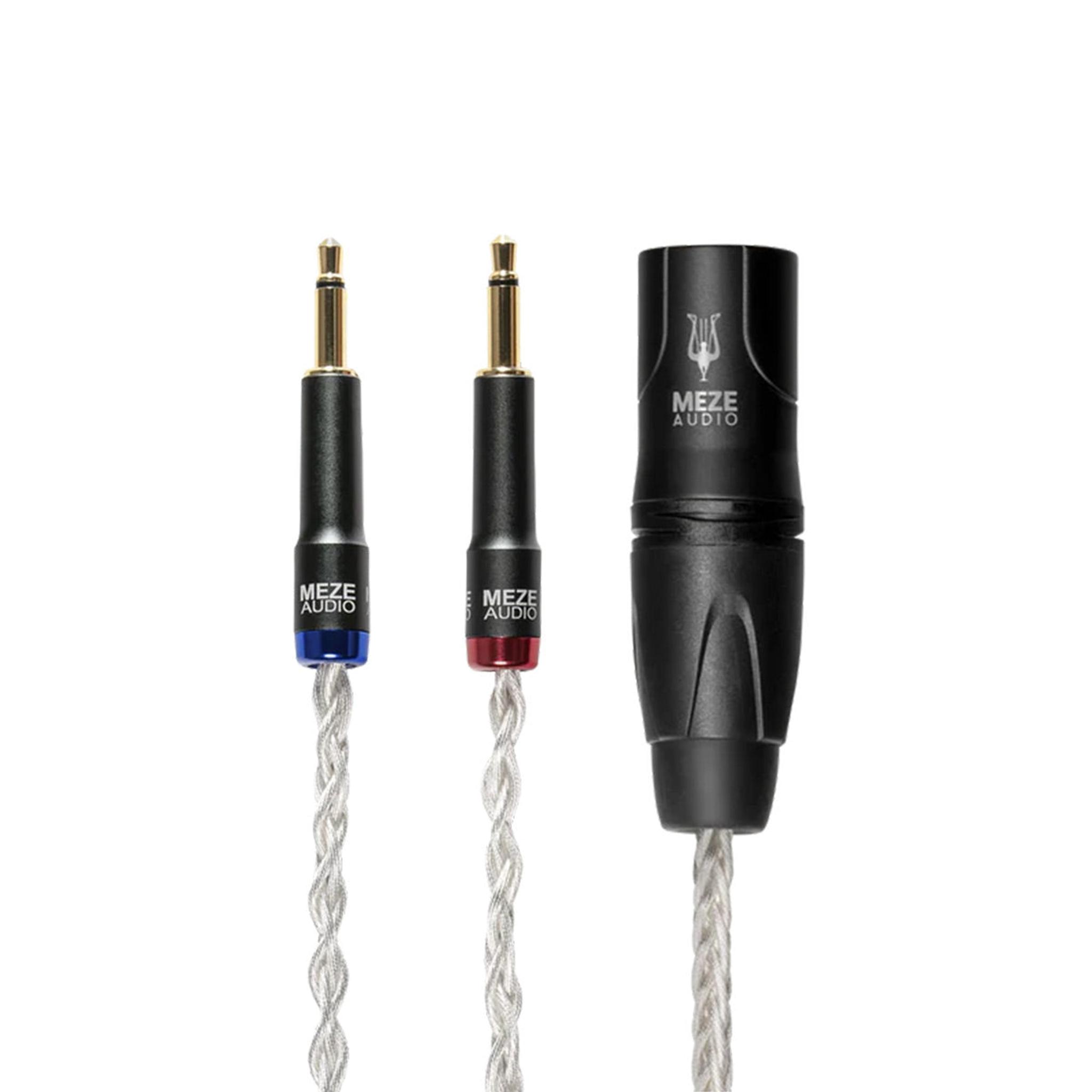 Meze Audio Mono 3.5mm to 4-Pin Balanced Silver-Plated Cables - 8.2 ft. - Image 1