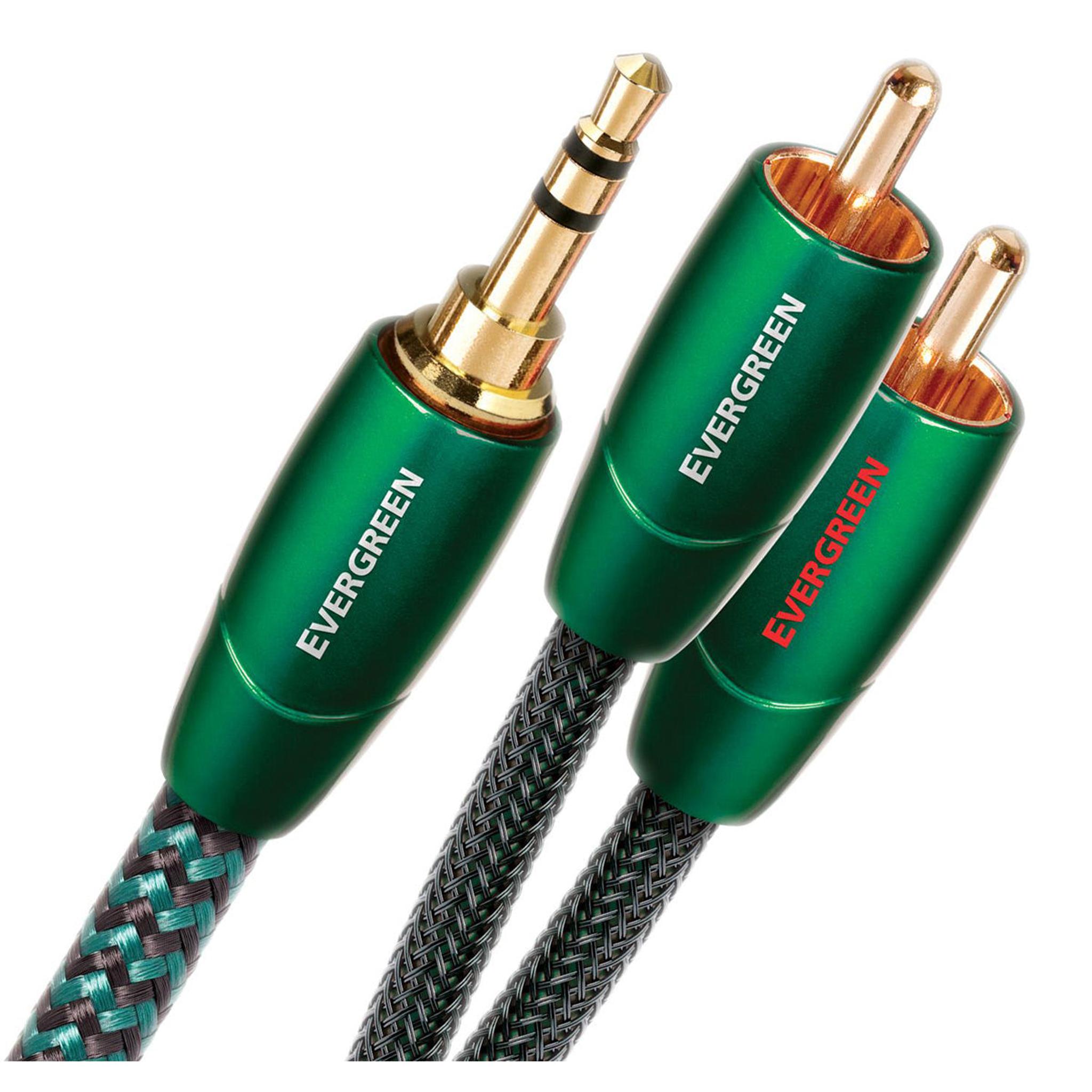 AudioQuest Evergreen 3.5mm Male to RCA Male Cable - 26.25 ft. (8m) - Image 1