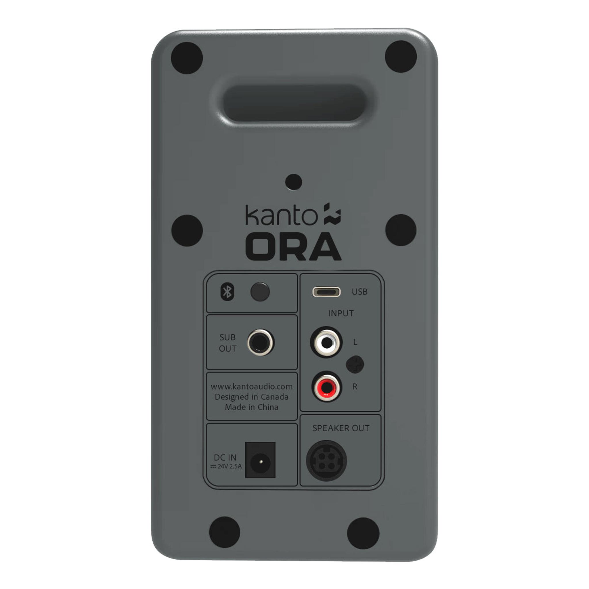 Kanto ORA Powered Reference Desktop Speakers with Bluetooth - Pair (Matte Gray) thumbnail 3