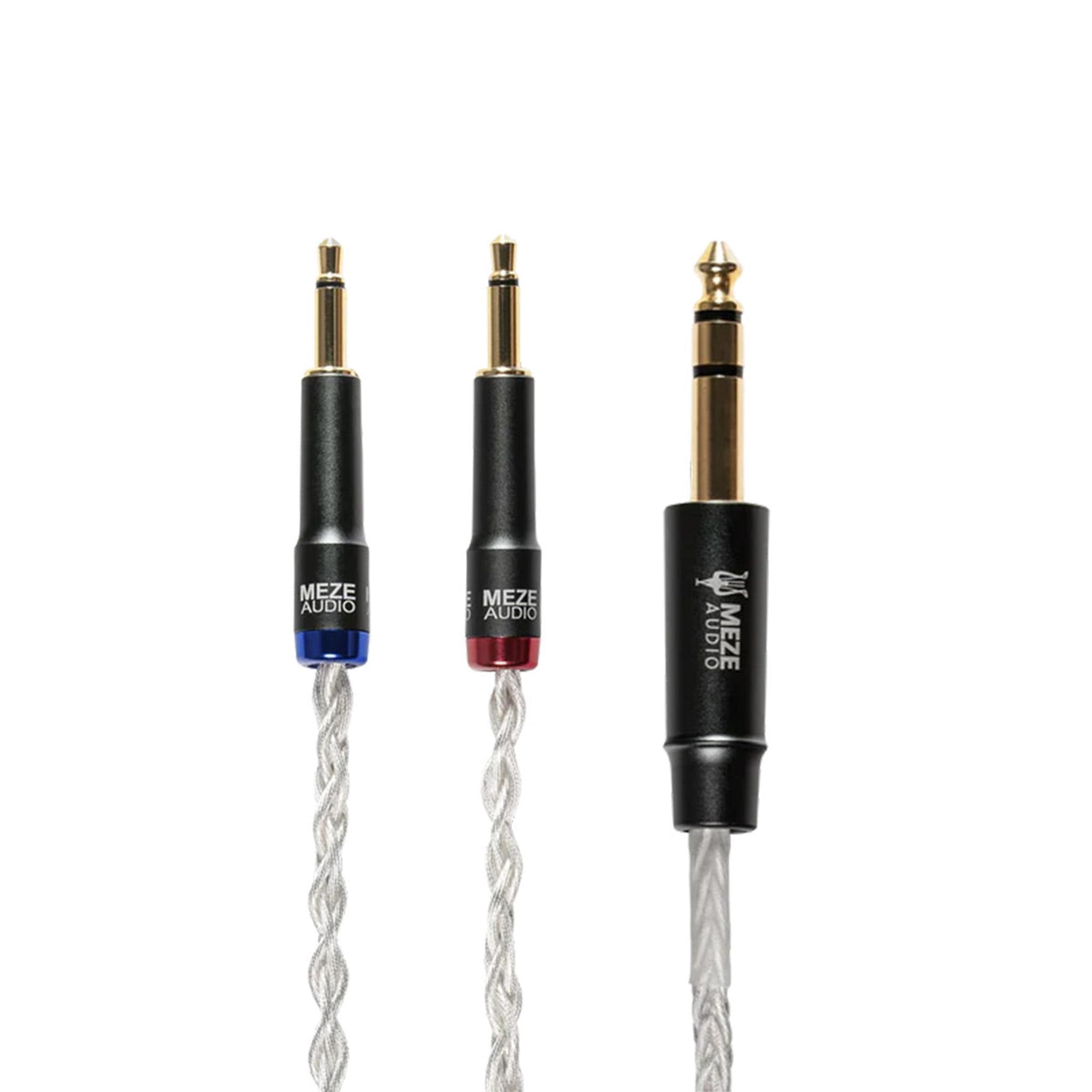 Meze Audio Mono 3.5mm to 6.3mm Silver-Plated Cable - 8.2 ft. - Image 1