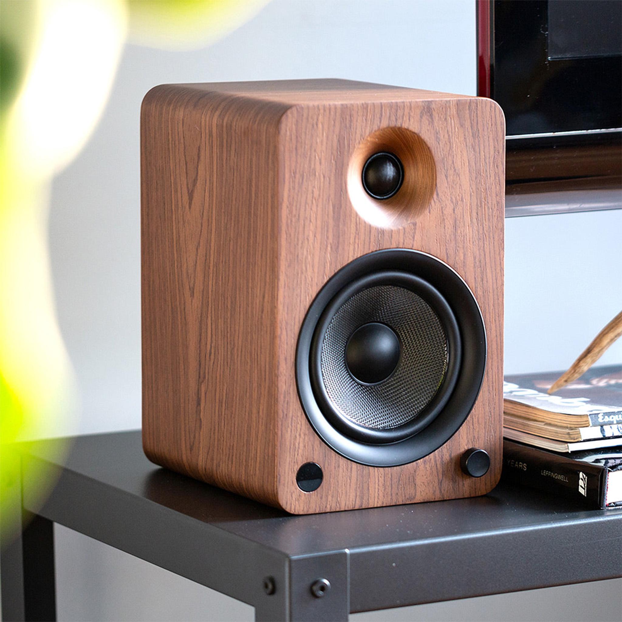 Kanto YU6 Powered Bookshelf Speakers with Built-In Bluetooth - Pair (Walnut) thumbnail 3