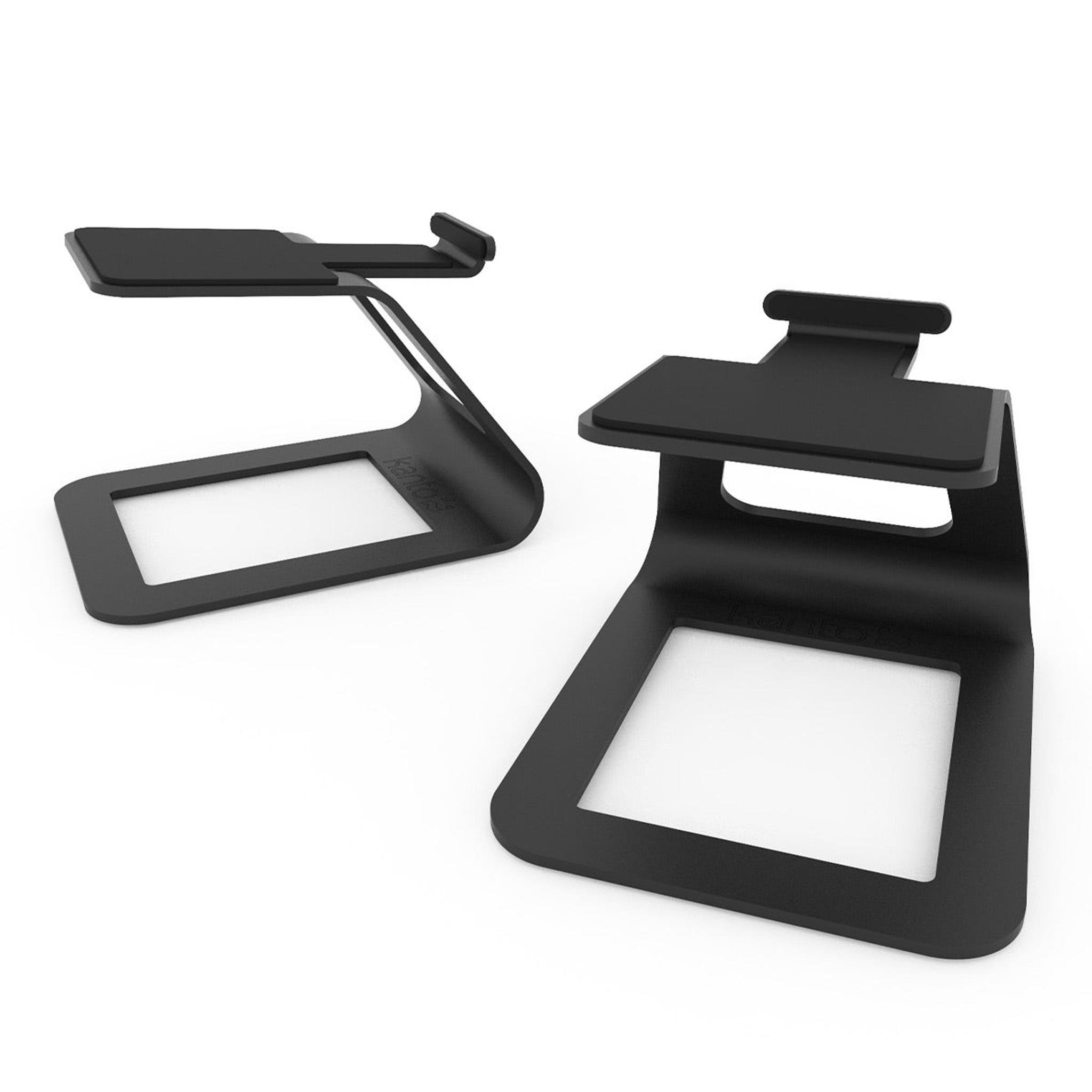 Kanto YU2 Powered Desktop Speakers and SE2 Speaker Stands for Small Speakers - Pair (Matte Black/Black) thumbnail 7
