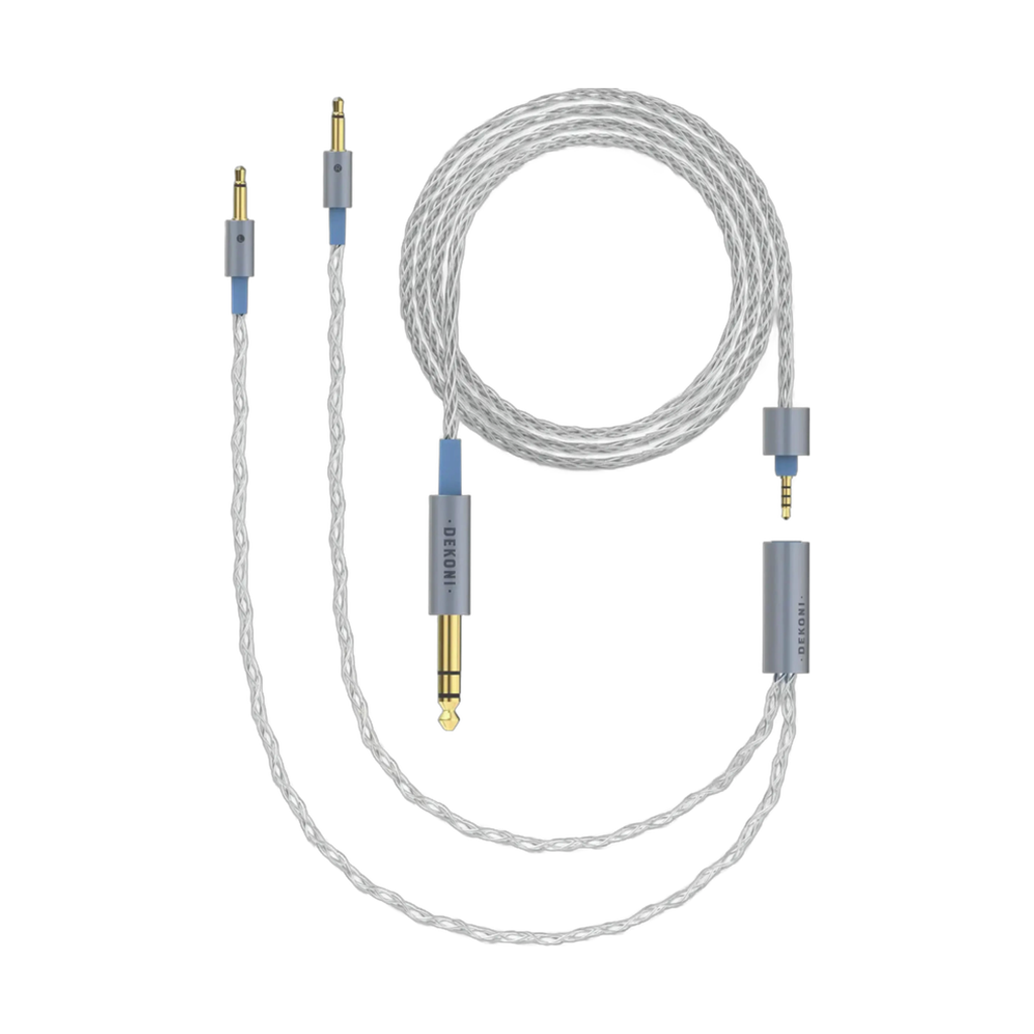 Dekoni Audio Ensemble 1/4" 52" Braided Cable with 3.5mm Headphone Connectors