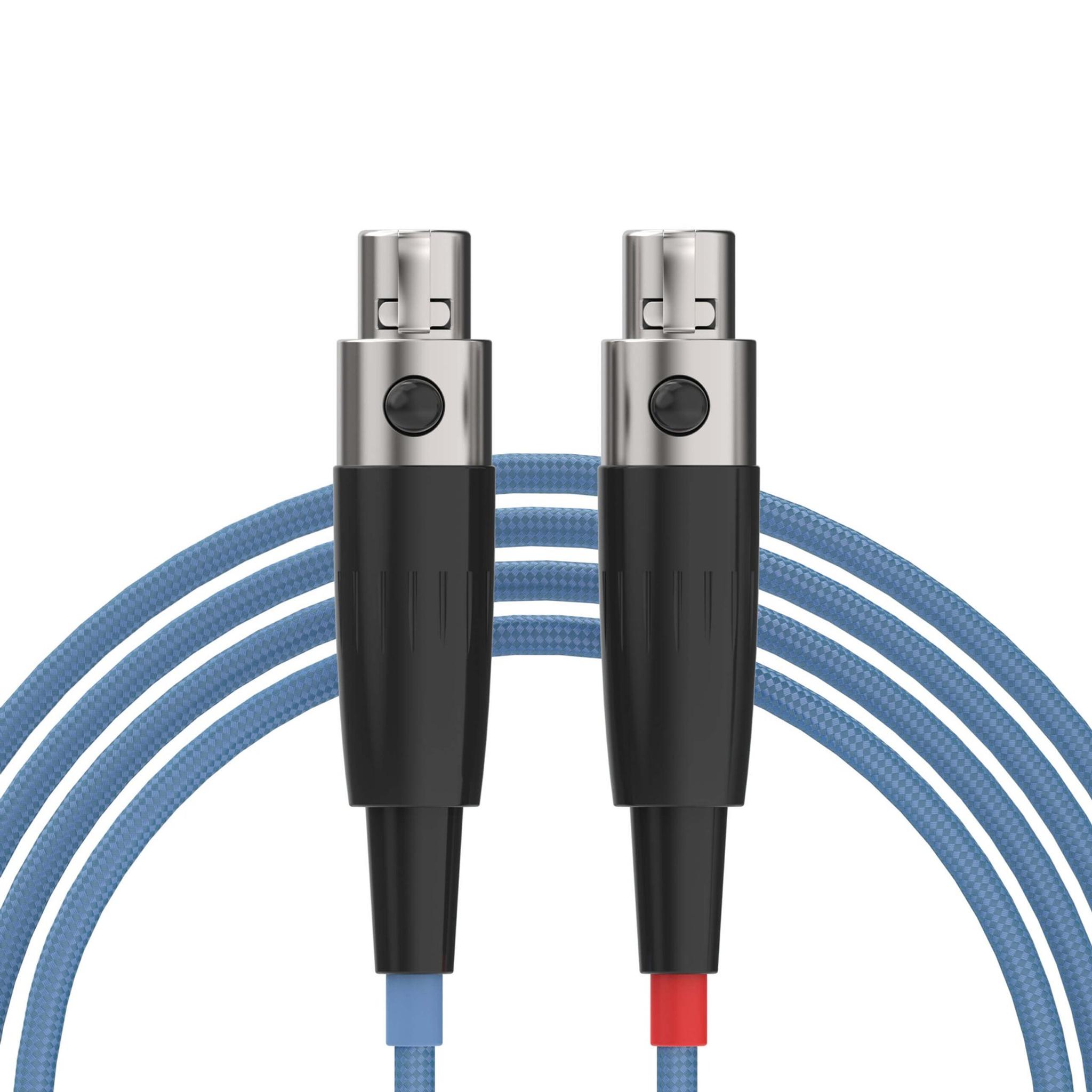 Dekoni Audio Ensemble 64" 4.4 + Mini XLR Blue Nylon Woven Jacket thumbnail 5