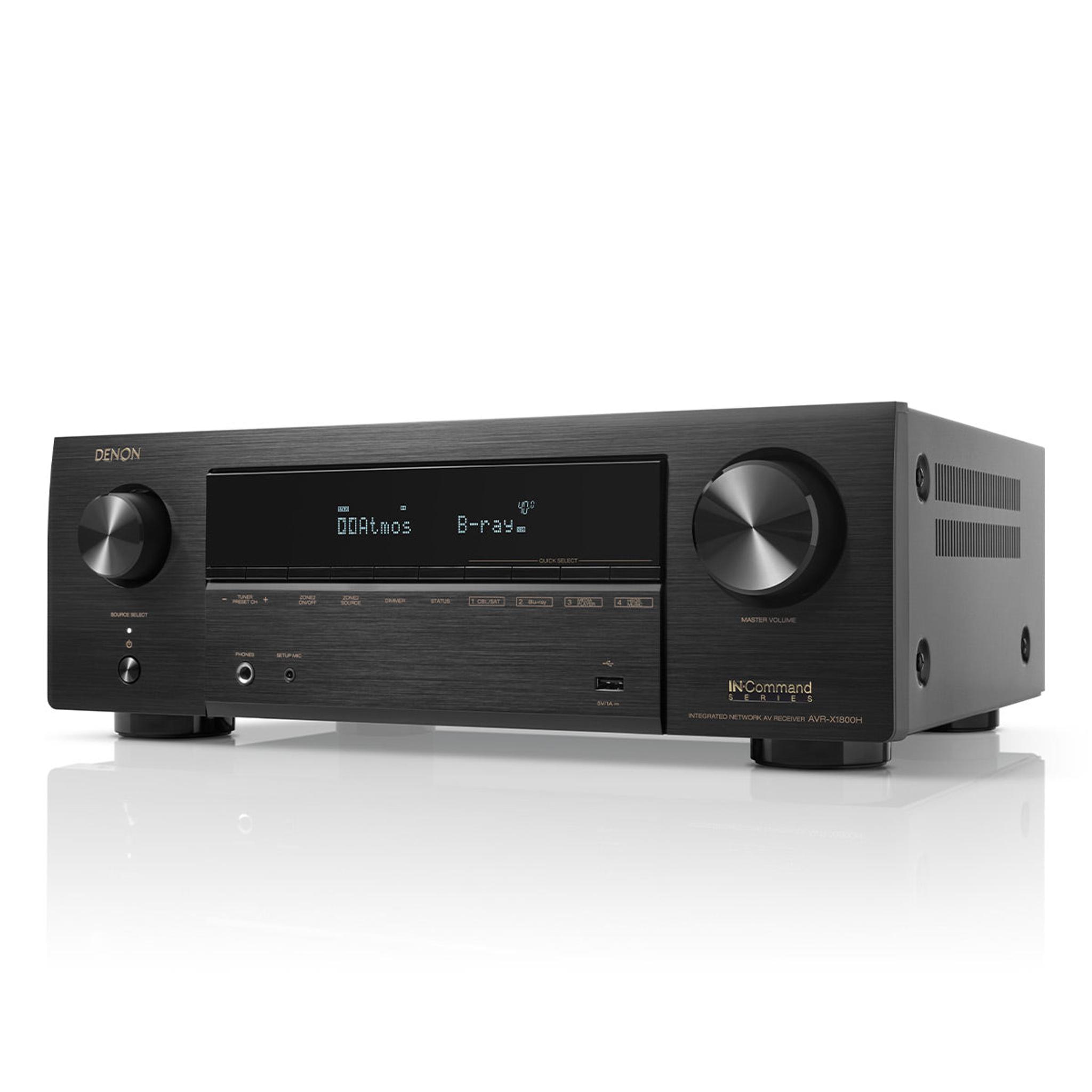 Denon AVRX1800H 7.2 Channel 8K Home Theater Receiver with Dolby Atmos, HEOS Built-In, and Audyssey Room Correction thumbnail 8