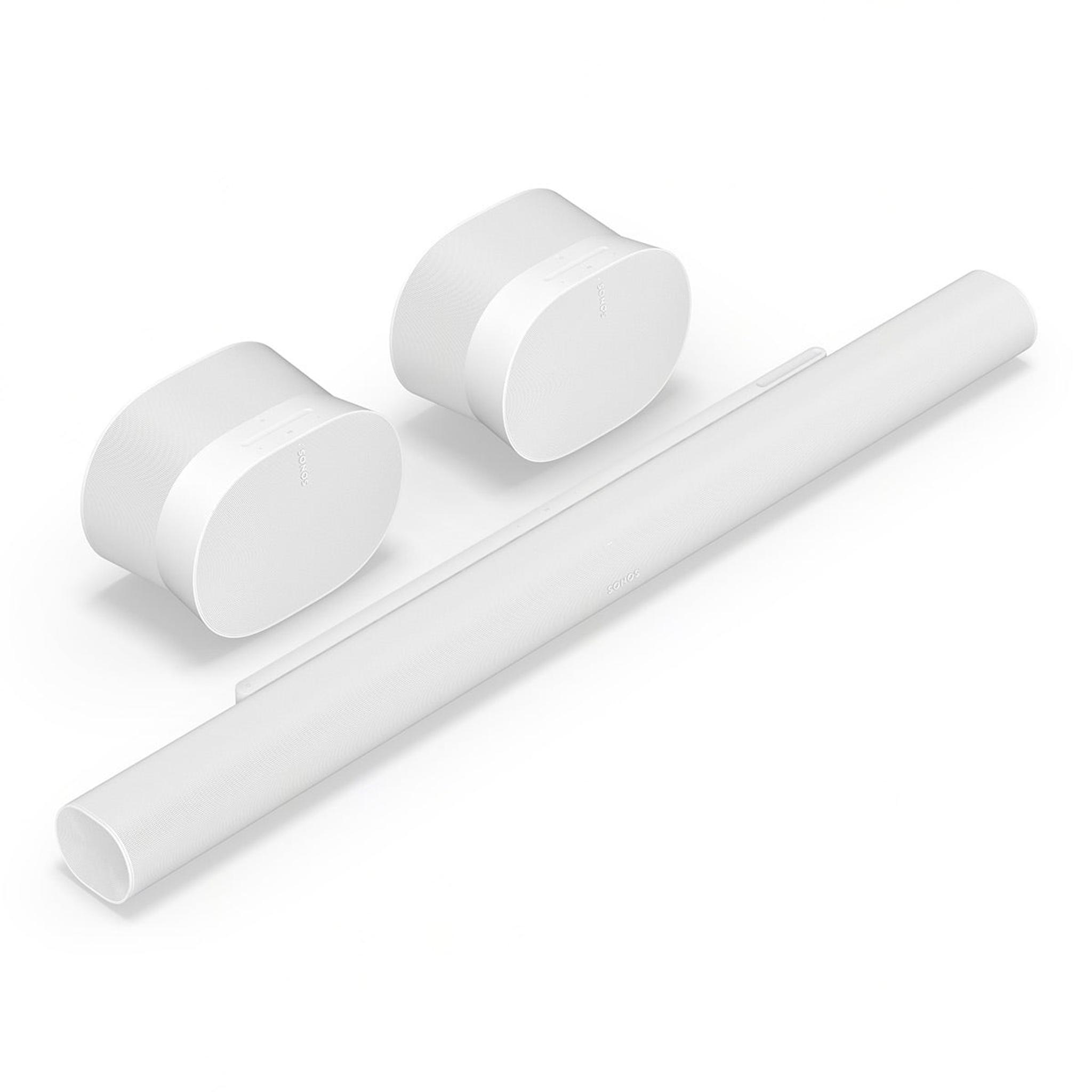 Sonos Premium Surround Set with Arc Ultra Soundbar & Pair of Era 300 Wireless Speakers (White) - Image 1