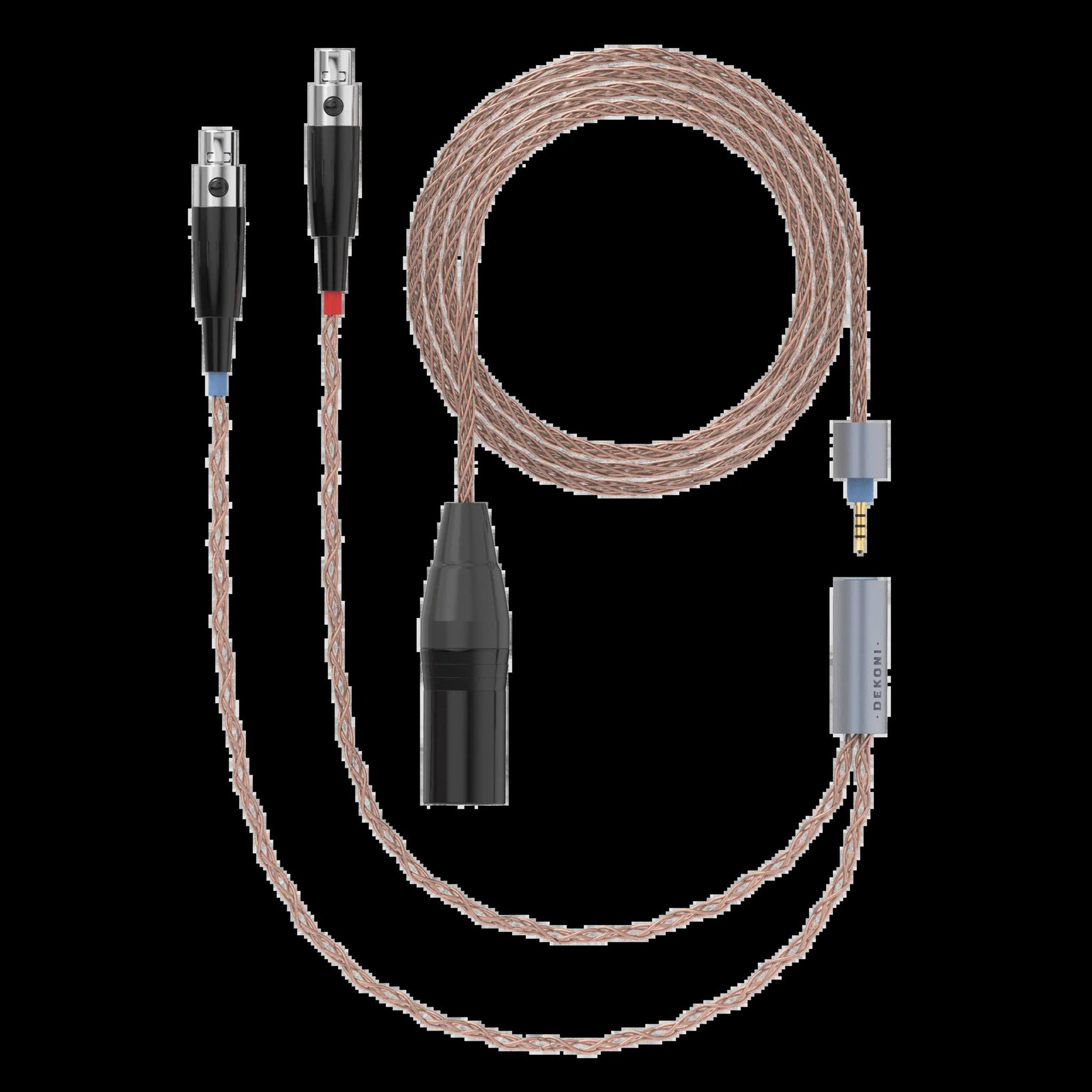 Dekoni Audio Ensemble 4-Pin XLR 52" PCUHD Cable with 4-pin Mini XLR Headphone Connectors thumbnail 2