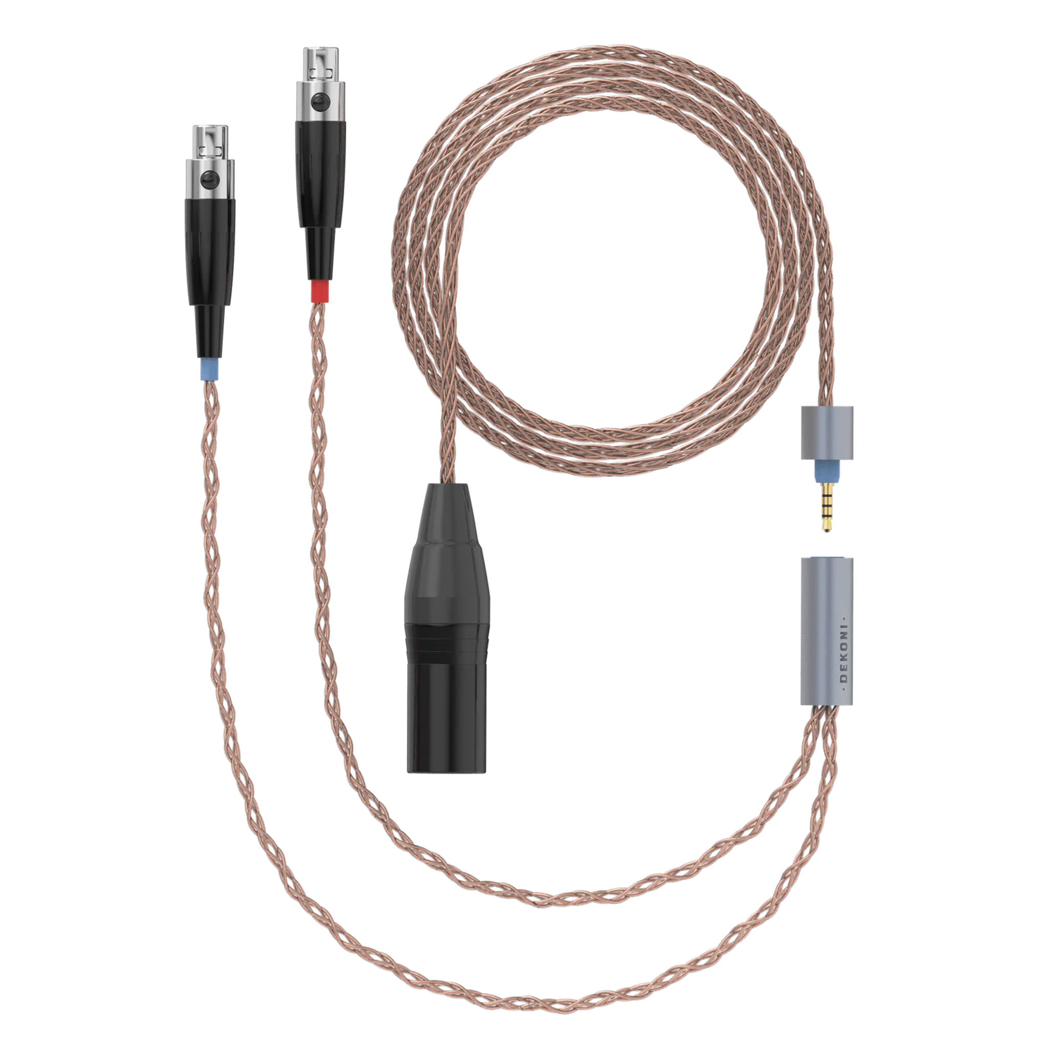 Dekoni Audio Ensemble 4-Pin XLR 52" PCUHD Cable with 4-pin Mini XLR Headphone Connectors - Image 1