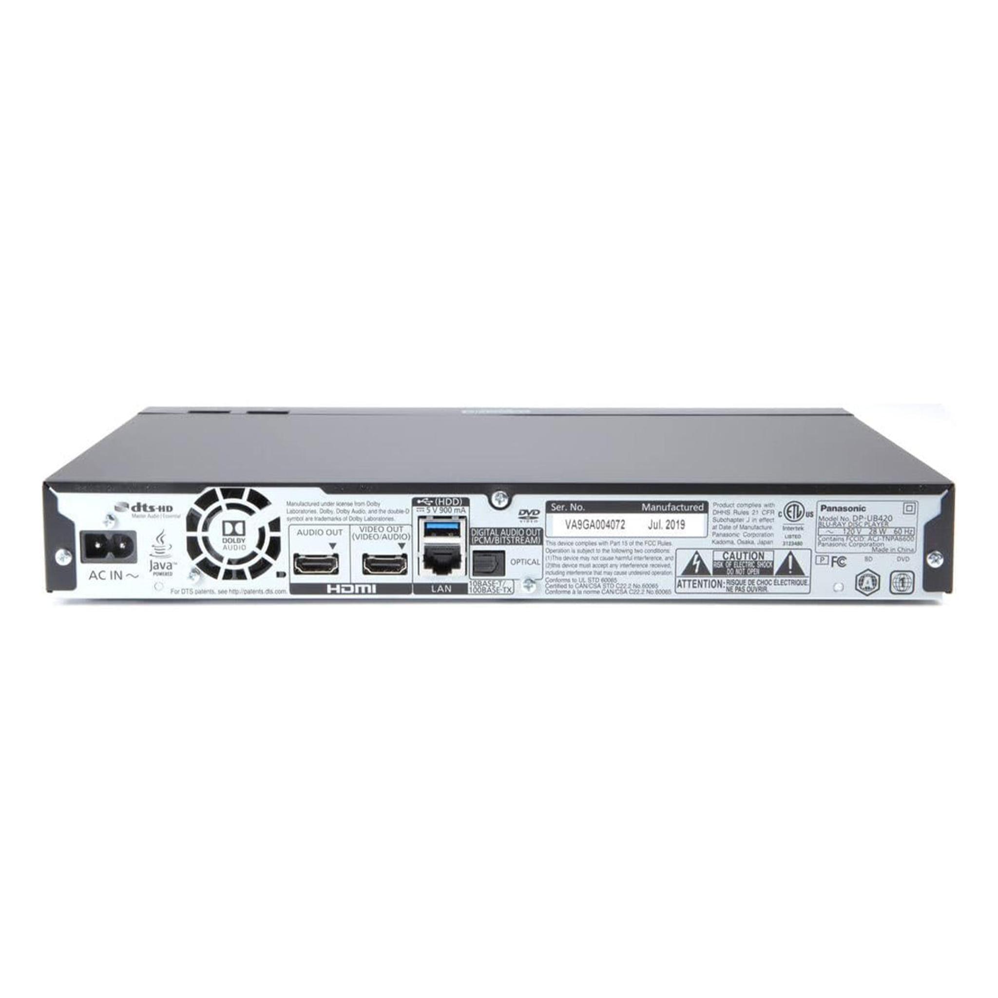 Panasonic DP-UB420-K 4K Ultra HD Blu-ray Player with HDR10+ and HLG Playback thumbnail 3