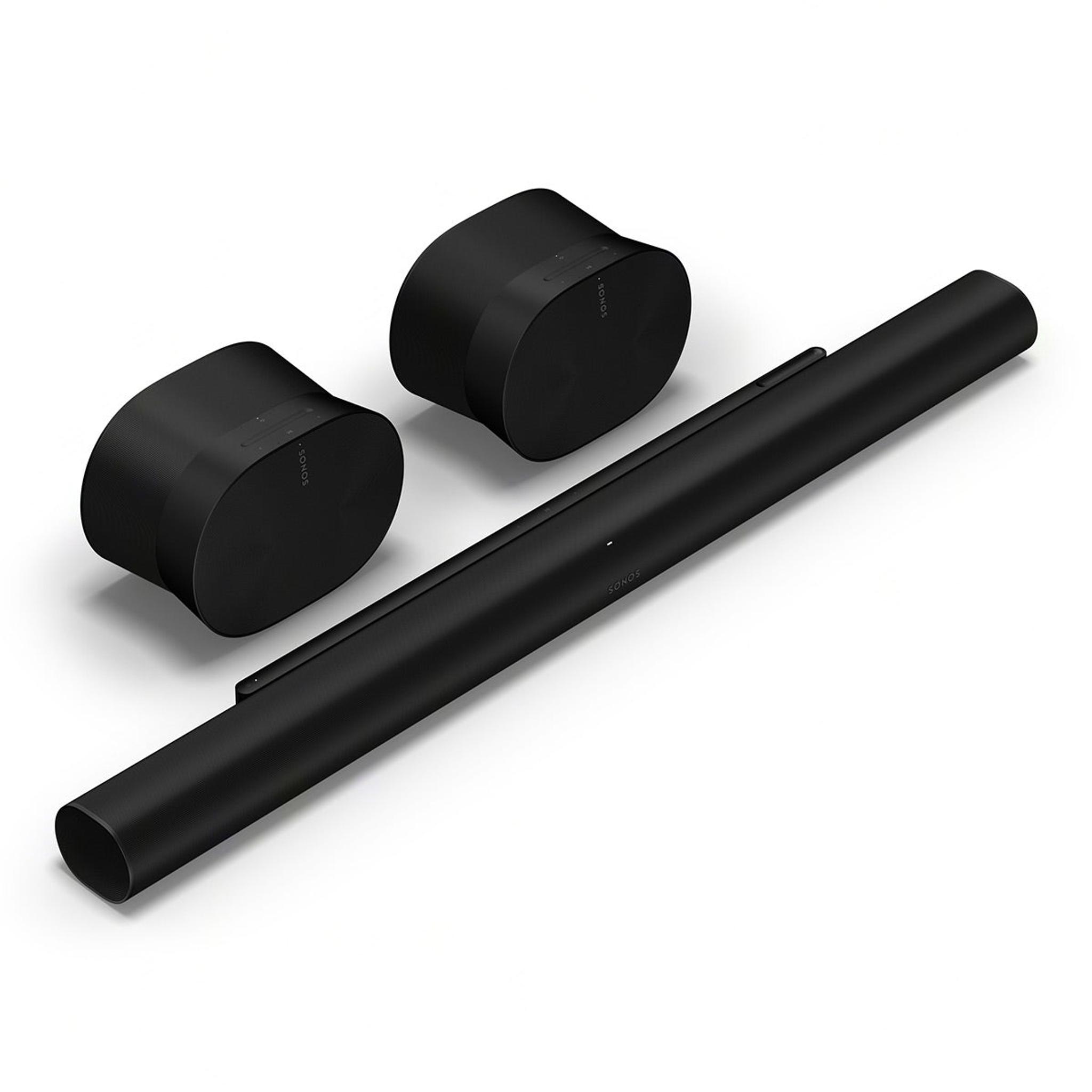 Sonos Premium Surround Set with Arc Ultra Soundbar & Pair of Era 300 Wireless Speakers (Black) - Image 1