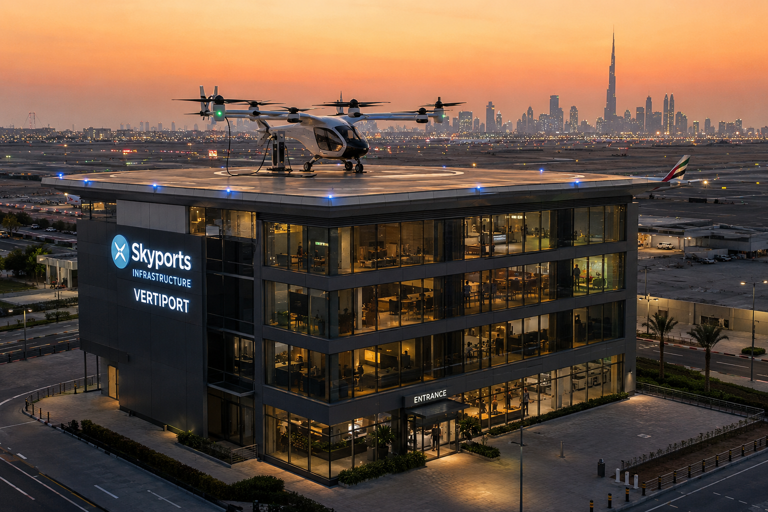 Dubai Just Got the World's First Certified Vertiport, and Air Taxis Are Now One Step Closer