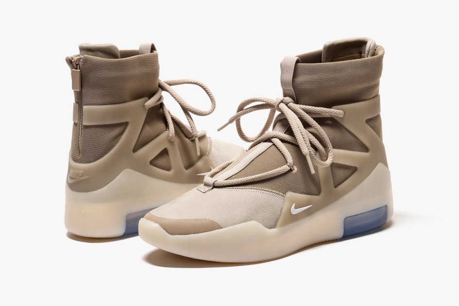 nike fear of god oatmeal on feet